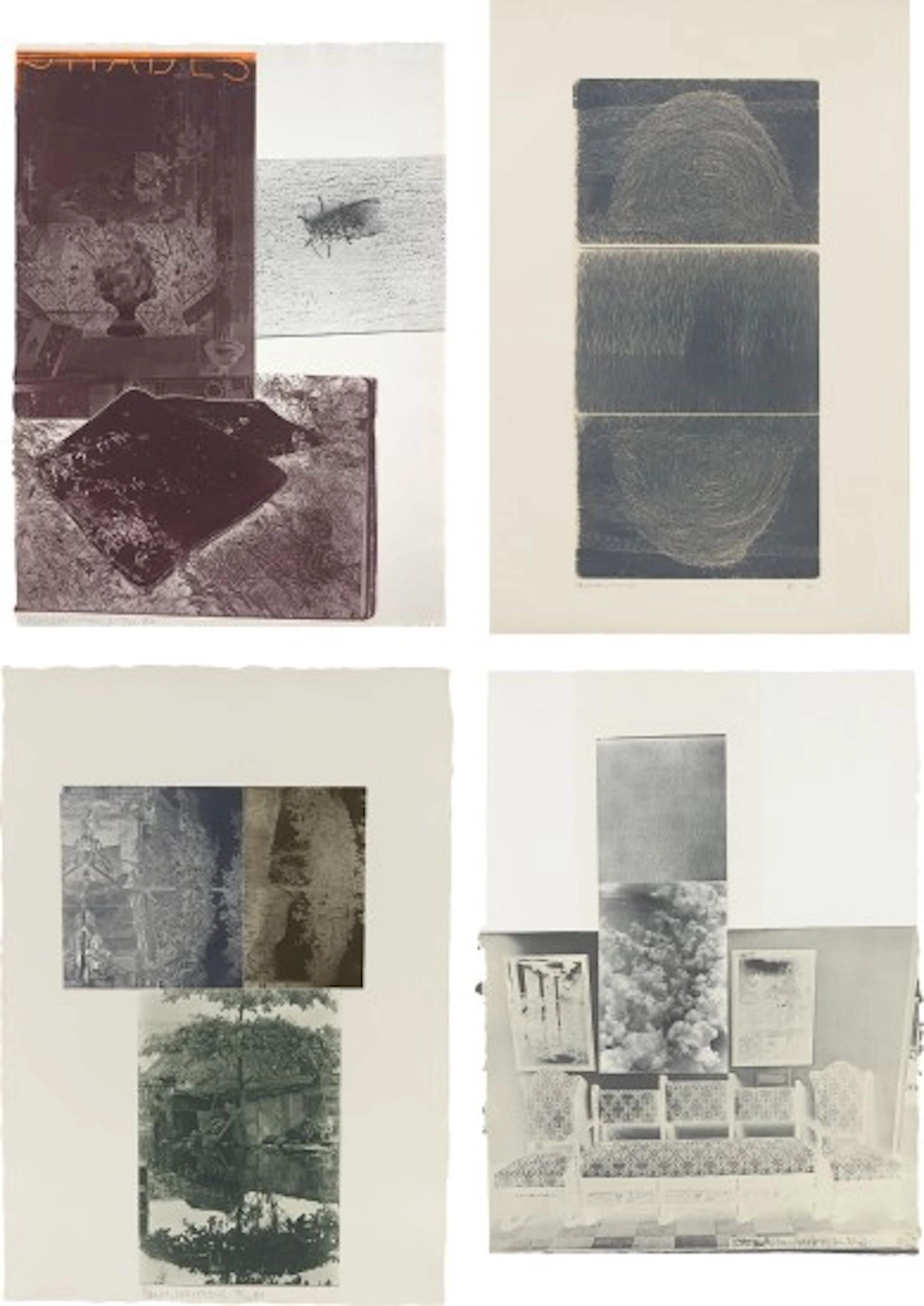 Robert Rauschenberg - Etching I; Etching II; Etching III; and Etching VI