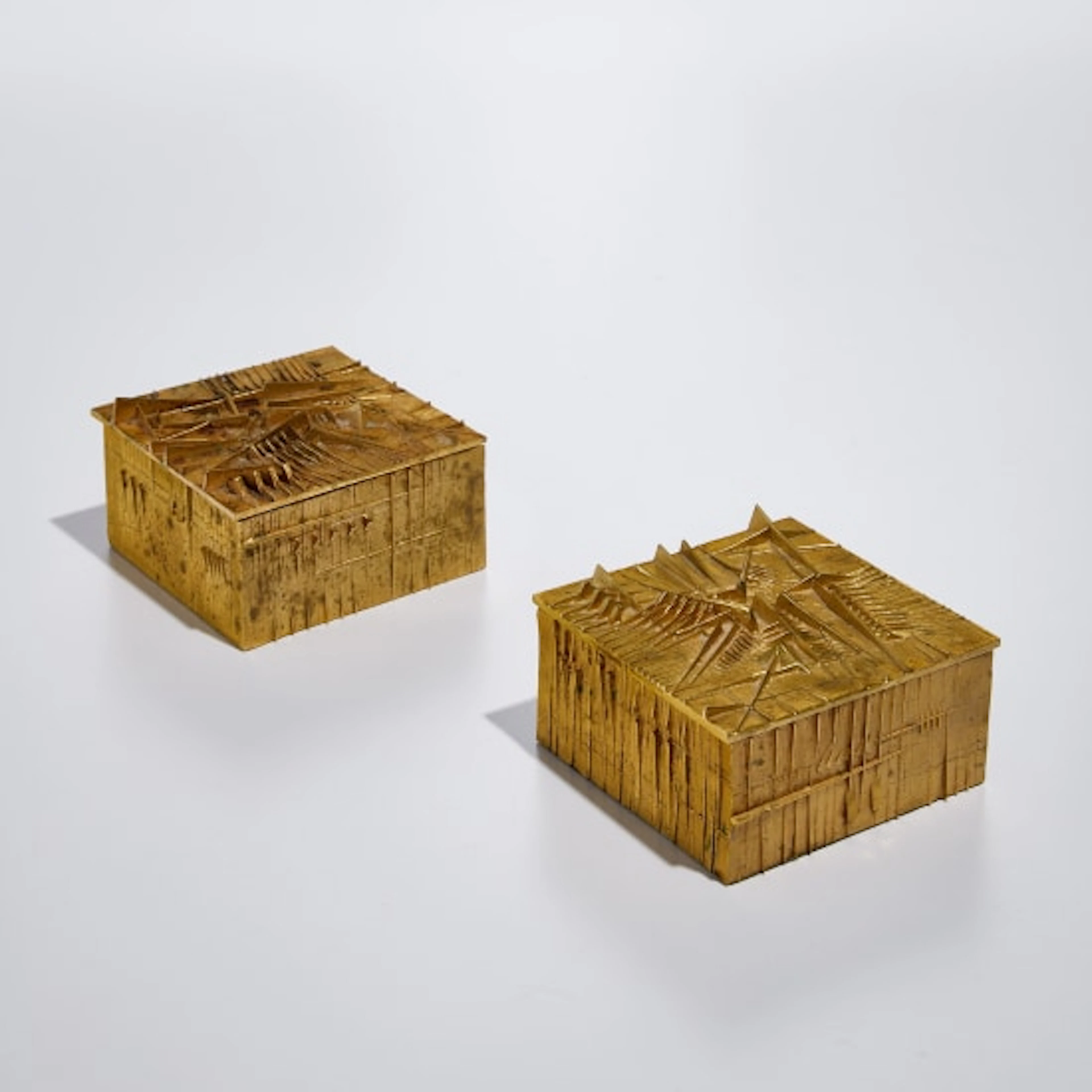 Arnaldo Pomodoro - Scatola (Box); two boxes (A.P. M106)