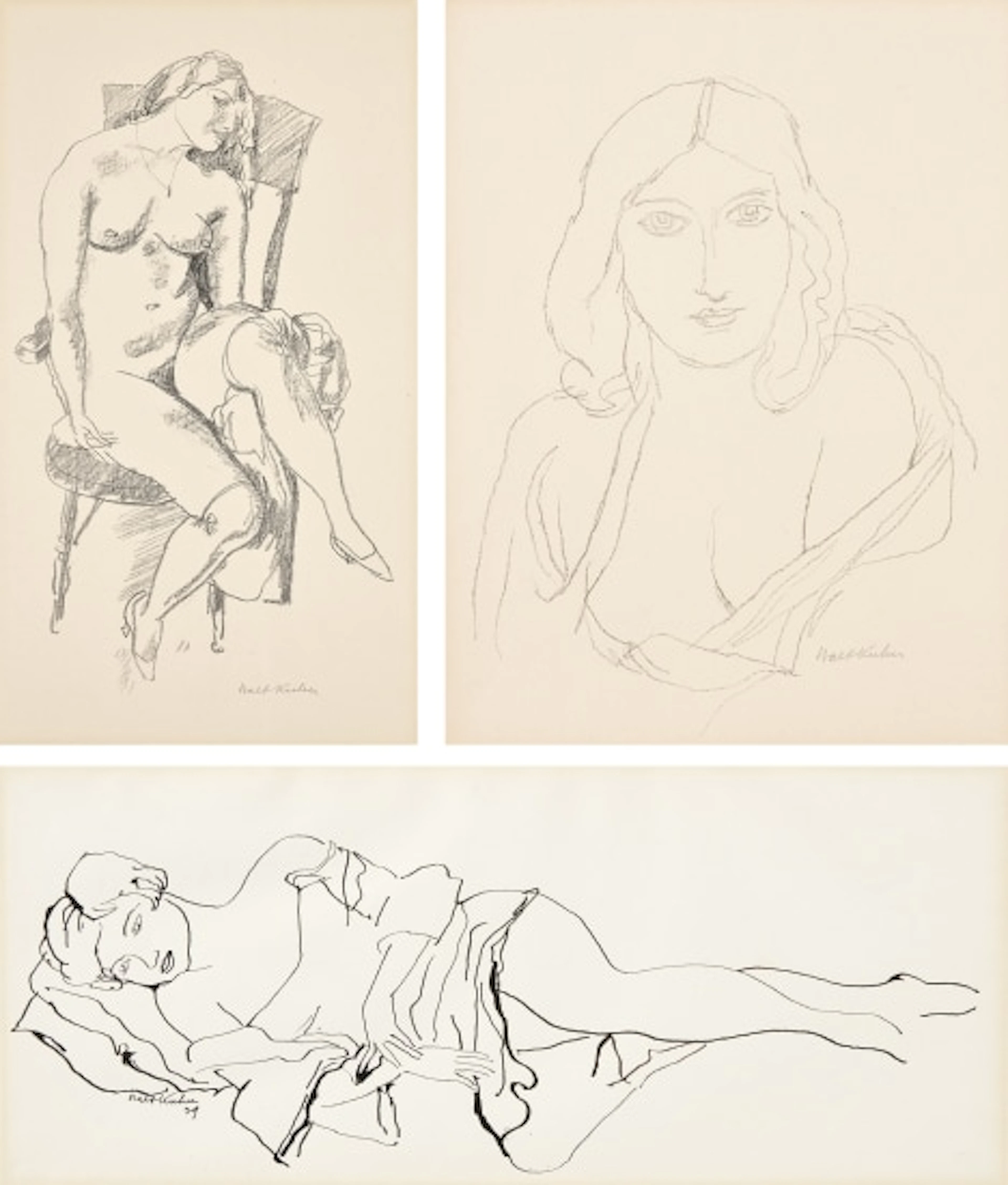 Walt Kuhn - Hulda; Cornelia; and Stella