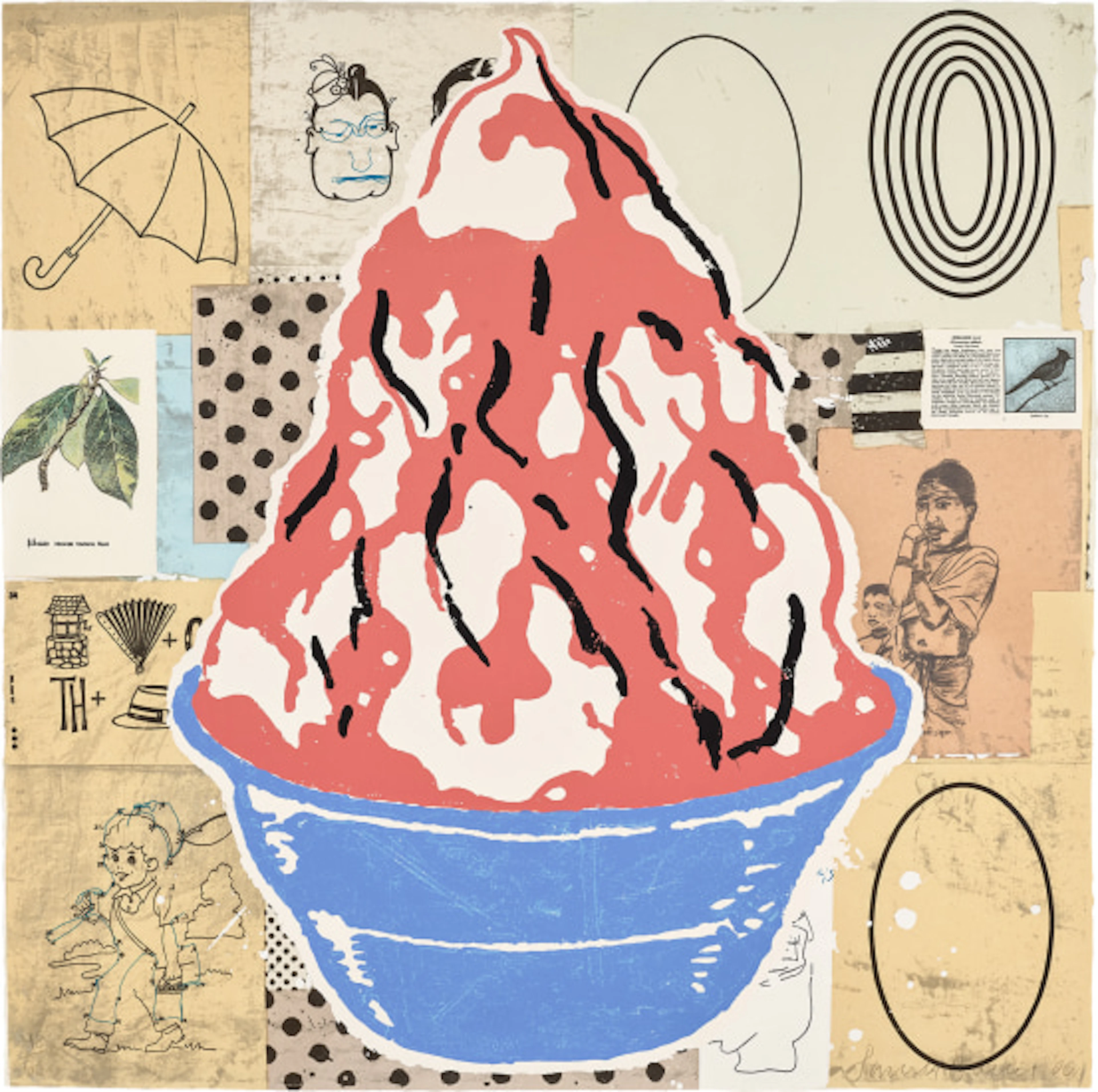 Donald Baechler - Red Sundae (Well Fancy That)