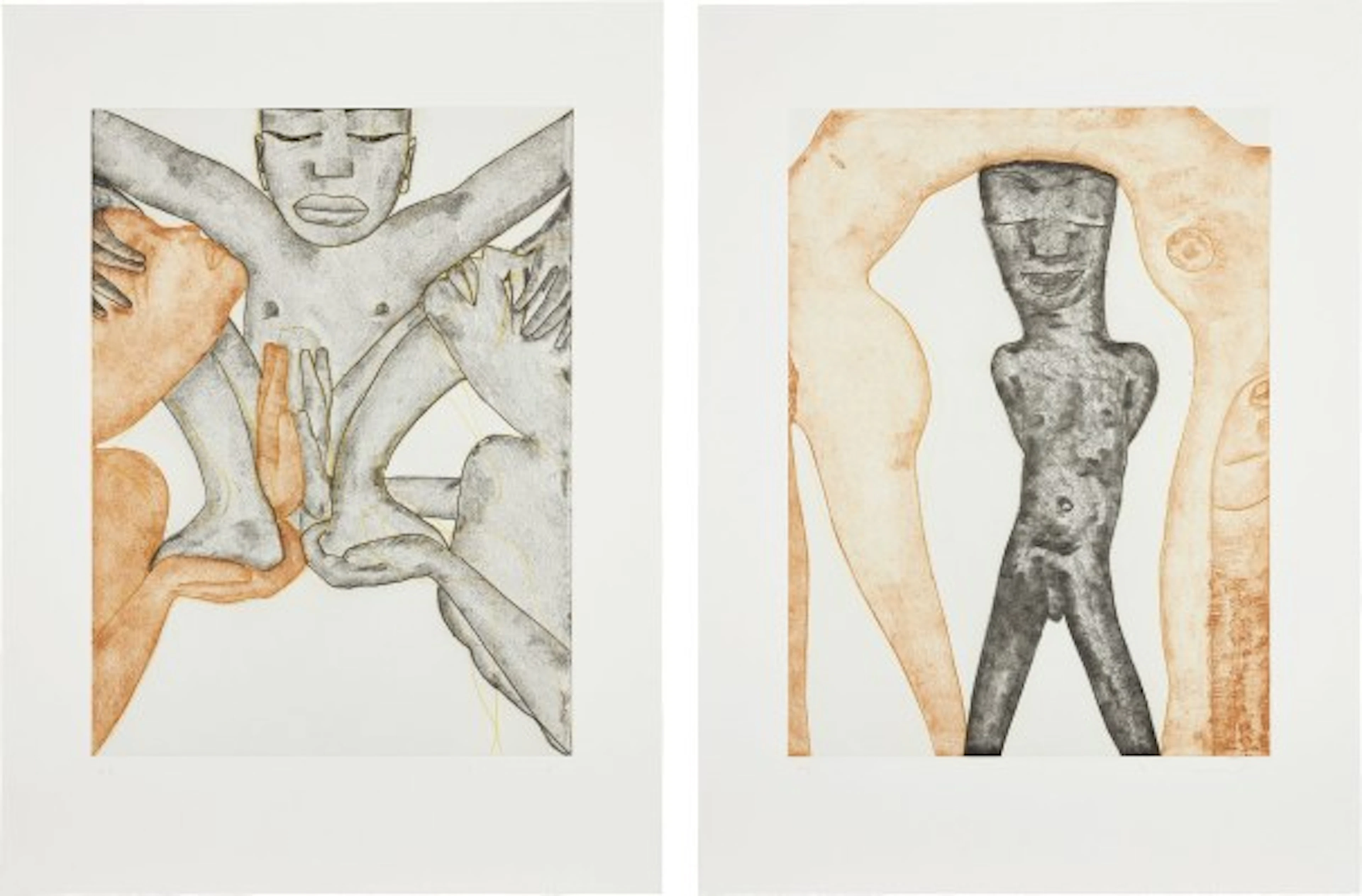 Francesco Clemente - Untitled; and Untitled