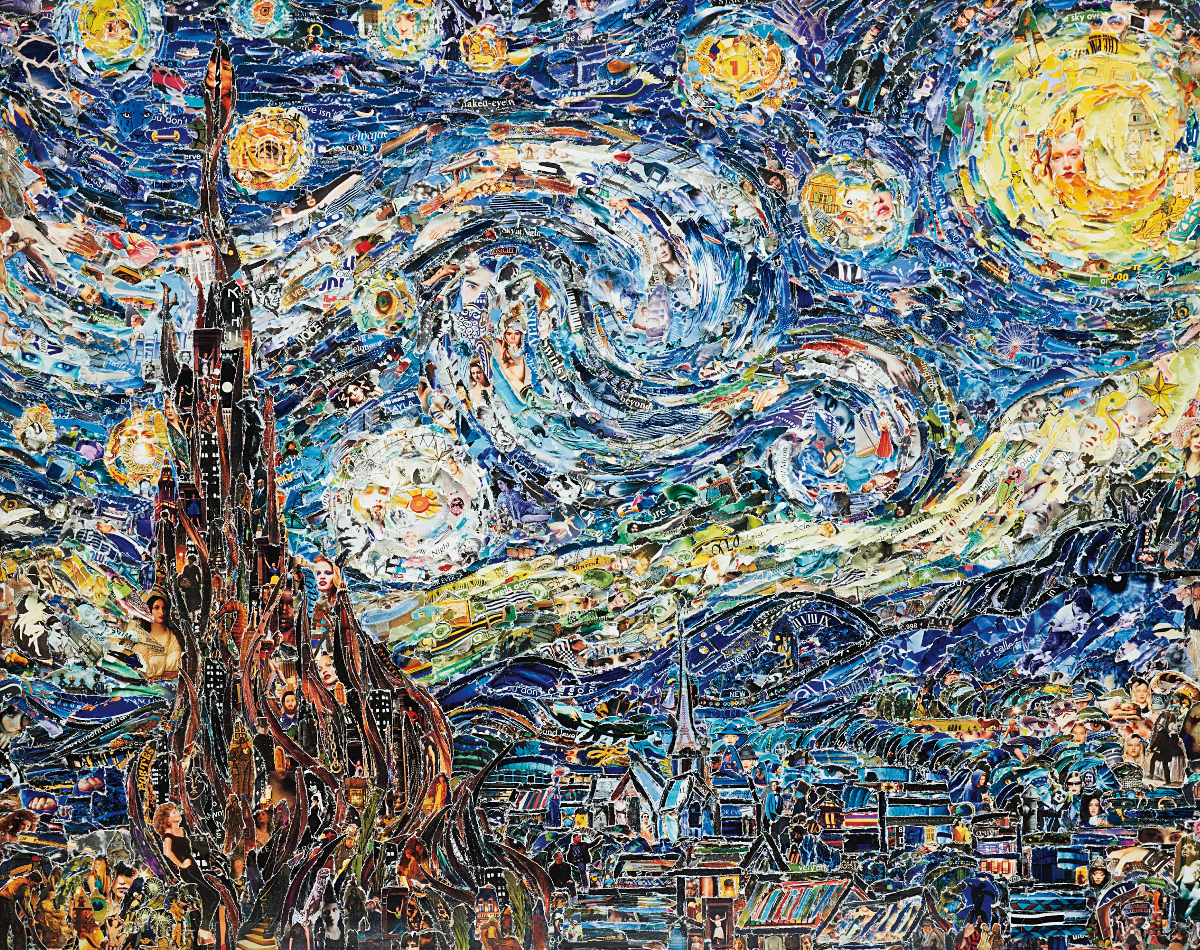 Starry Night, after Van Gogh from Pictures of Magazines 2, 2012 – Vik Muniz