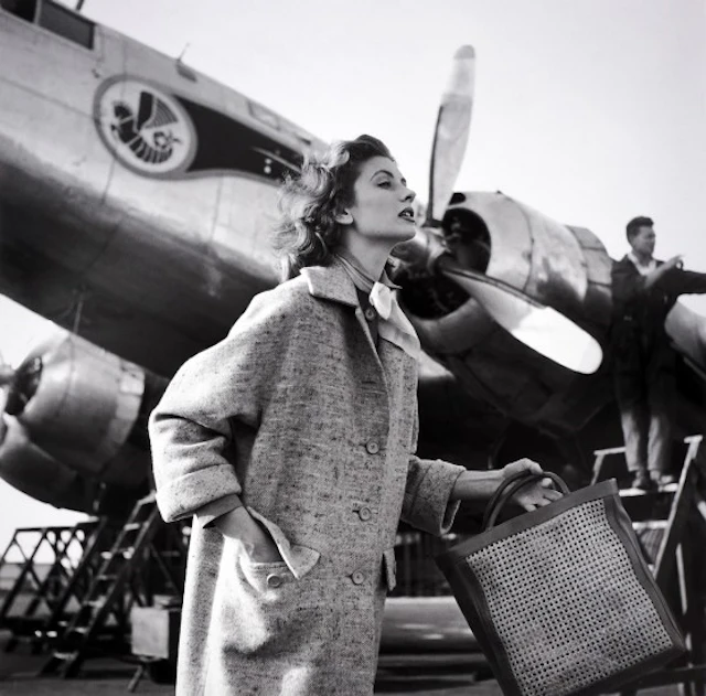 Georges Dambier - Suzy Parker, Casablanca Airport, Elle