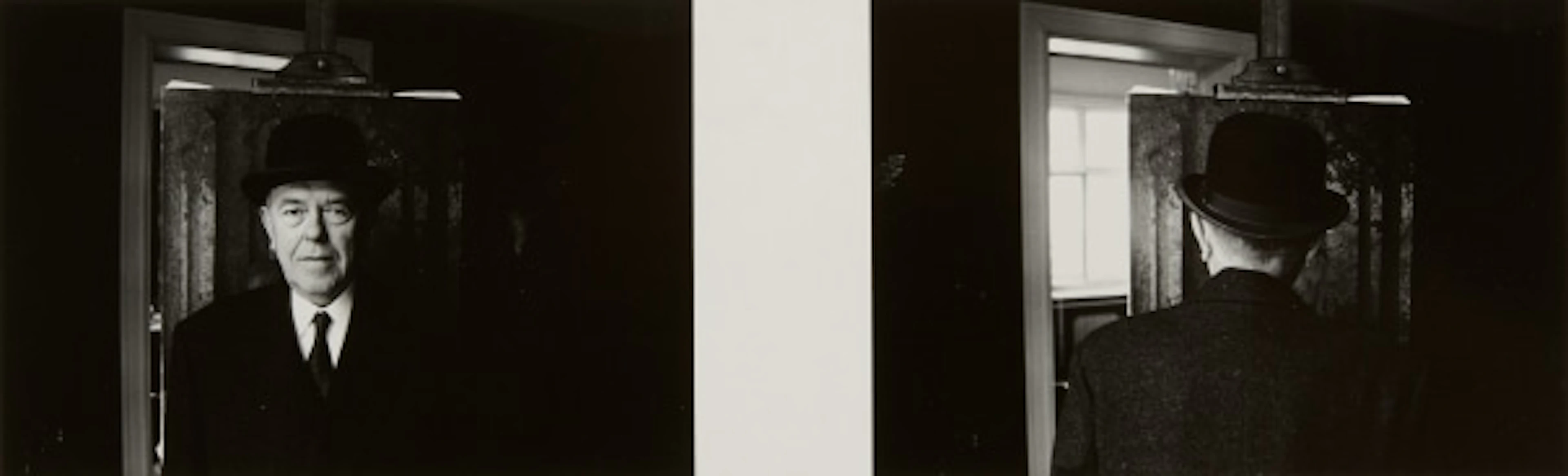 Duane Michals - Magritte and his Easel (double image)