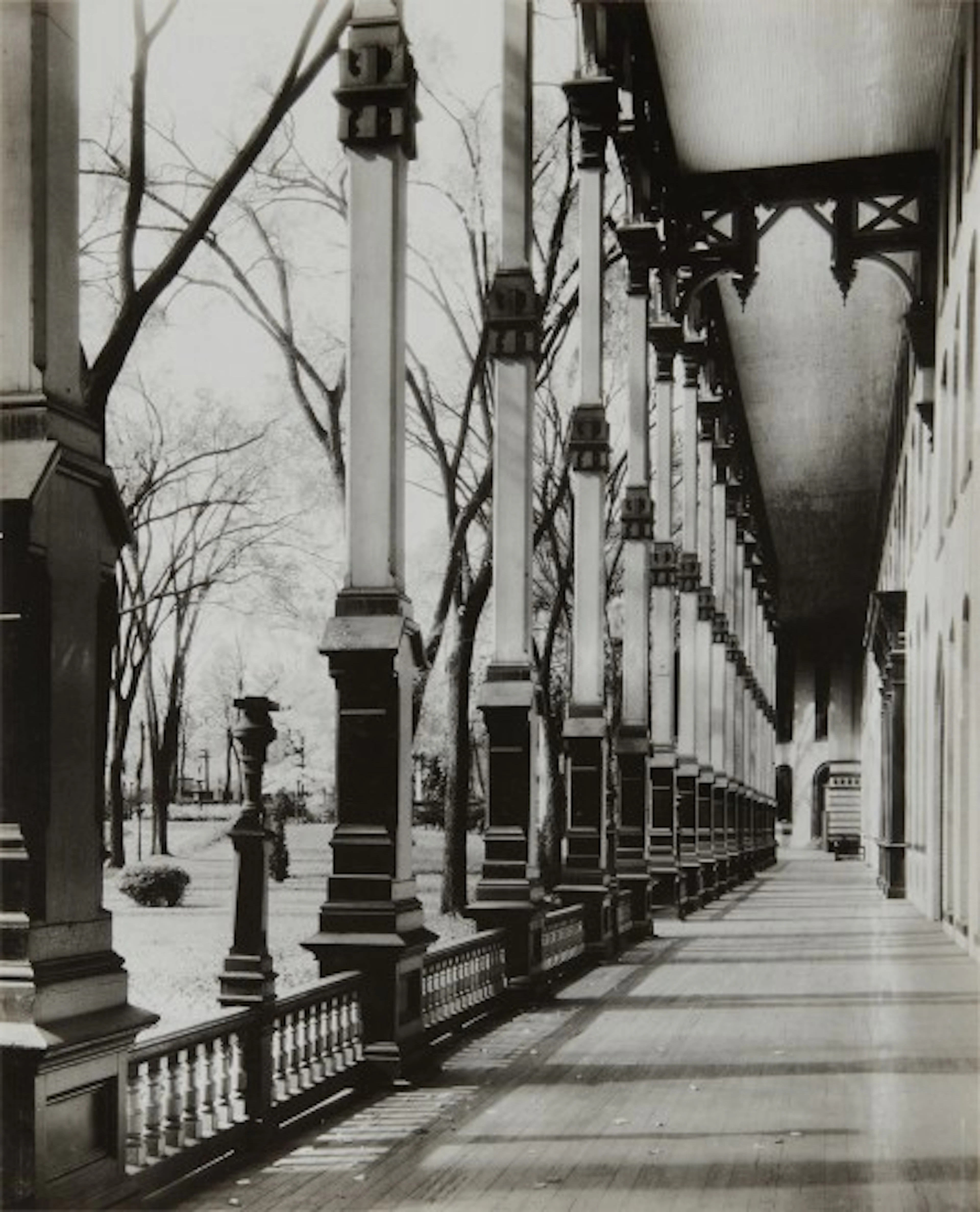 Walker Evans - United States Hotel, Saratoga, New York, Courtyard Veranda