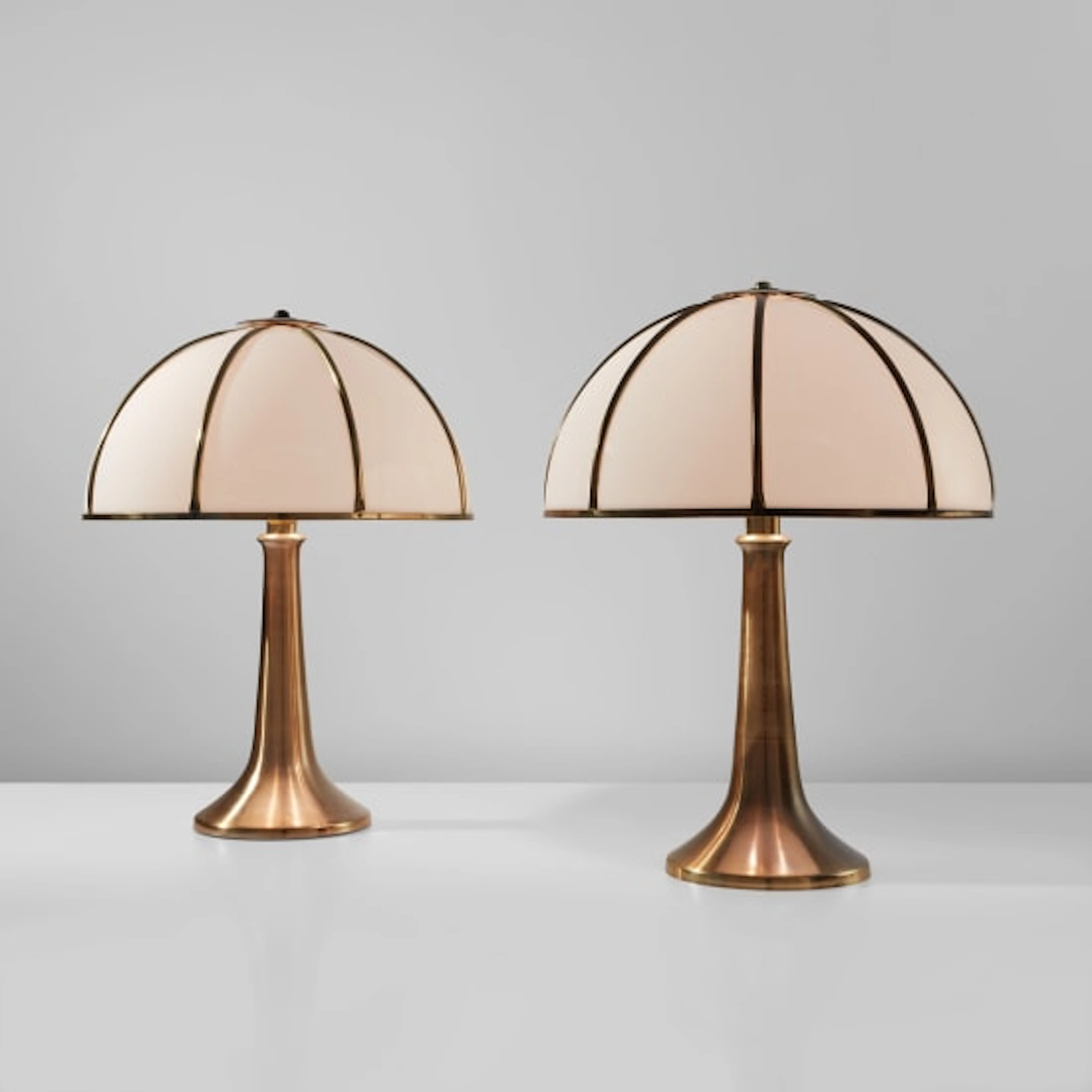 Gabriella Crespi - Pair of "Fungo" table lamps, from the "Rising Sun" series