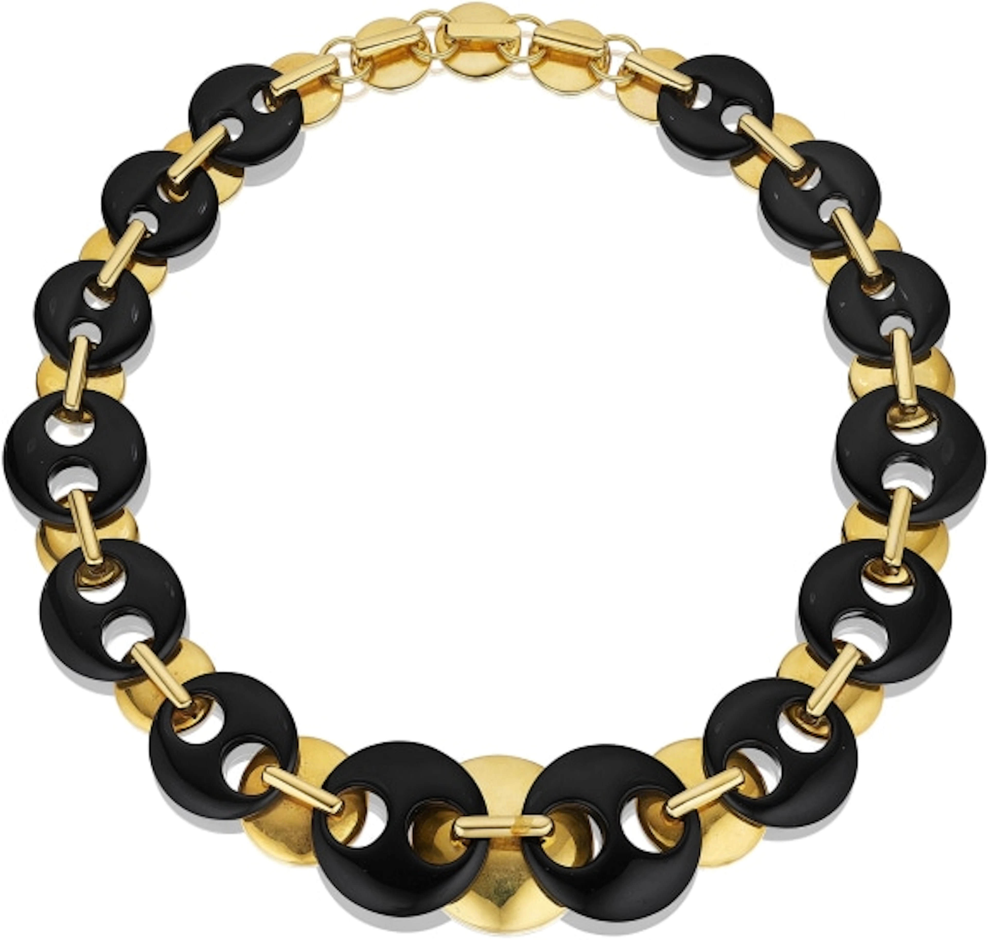 Aldo Cipullo - Onyx and Gold Necklace
