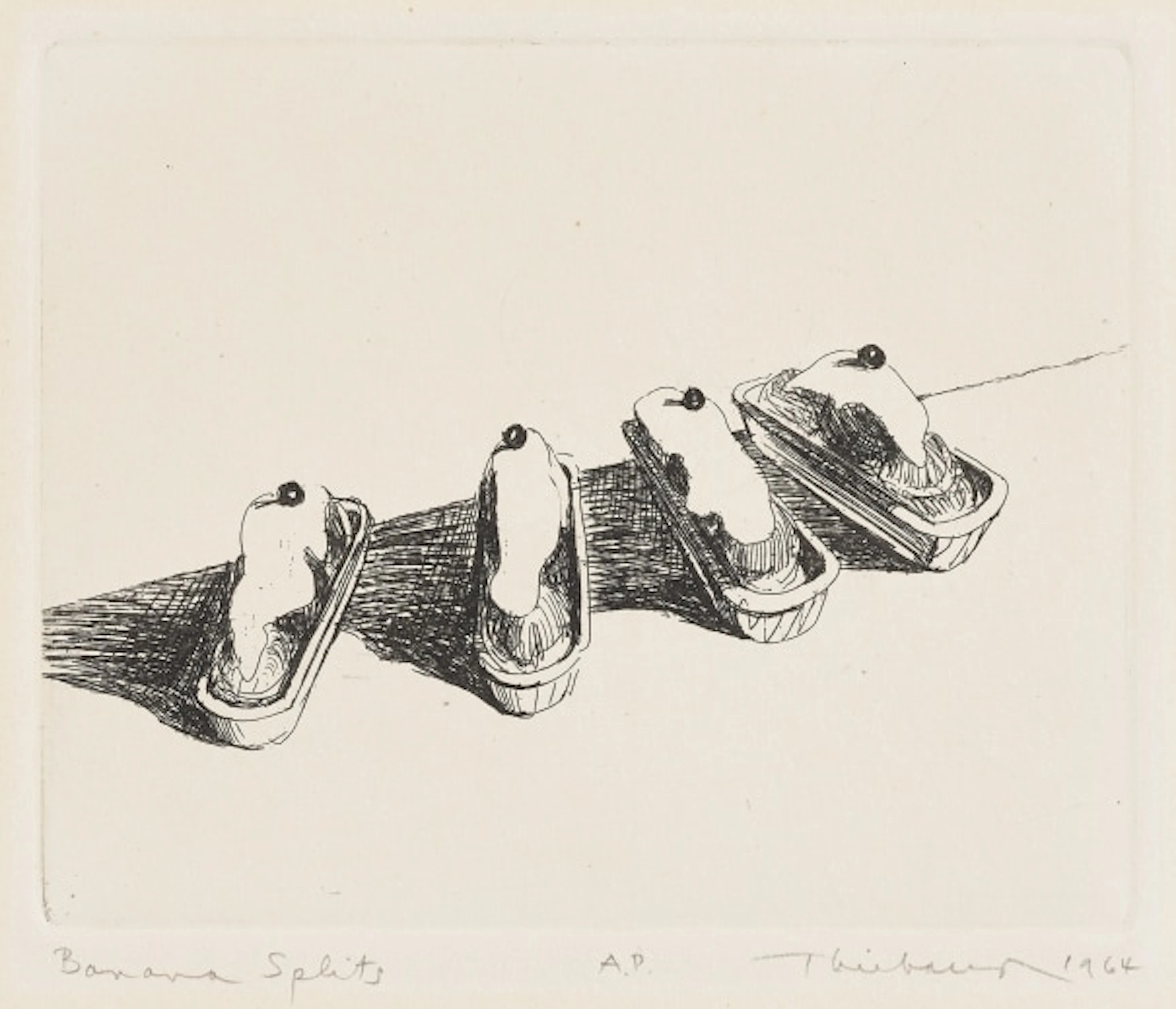 Wayne Thiebaud - Banana Splits, from Delights