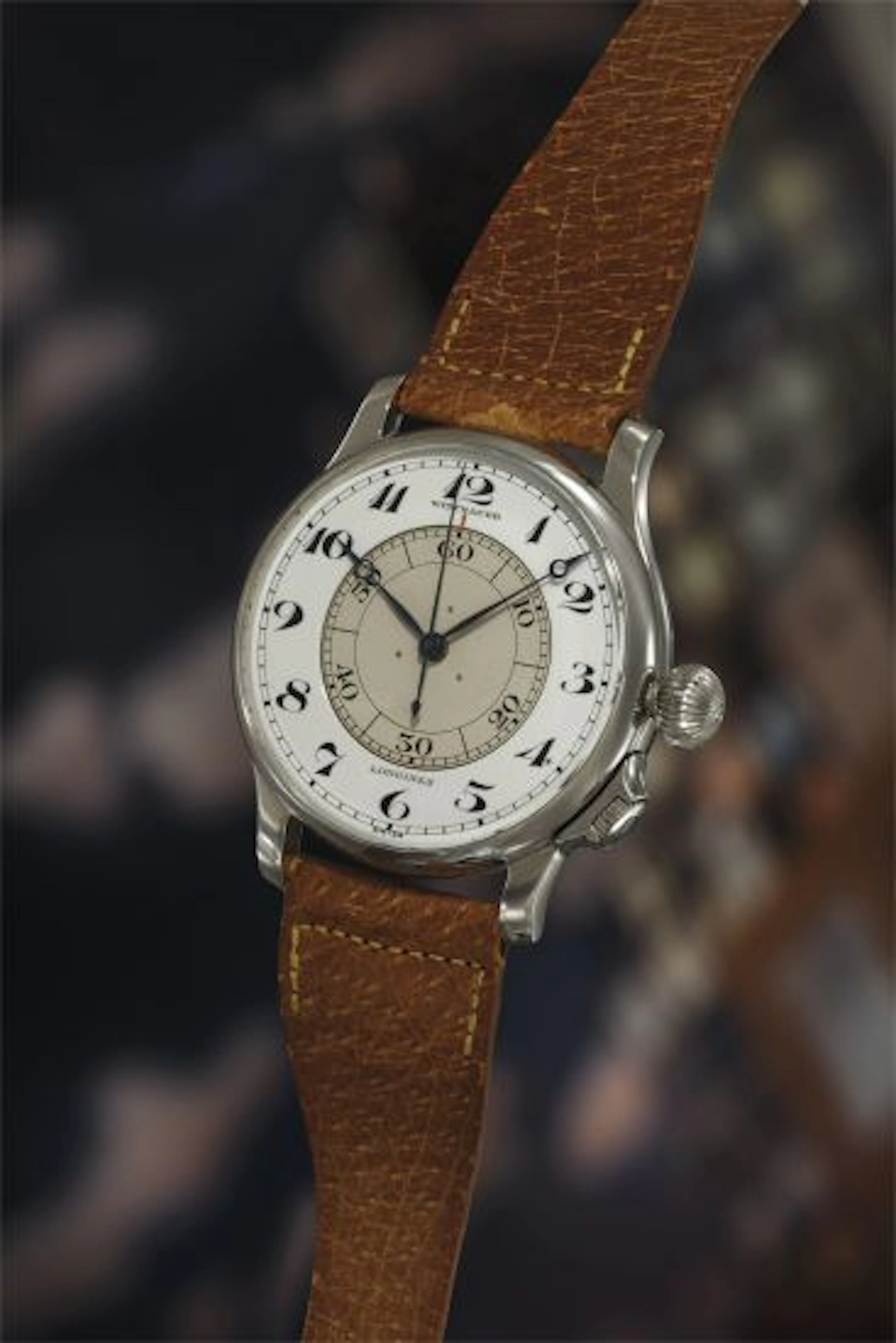 A fine, rare and oversized stainless steel aviator’s wristwatch with