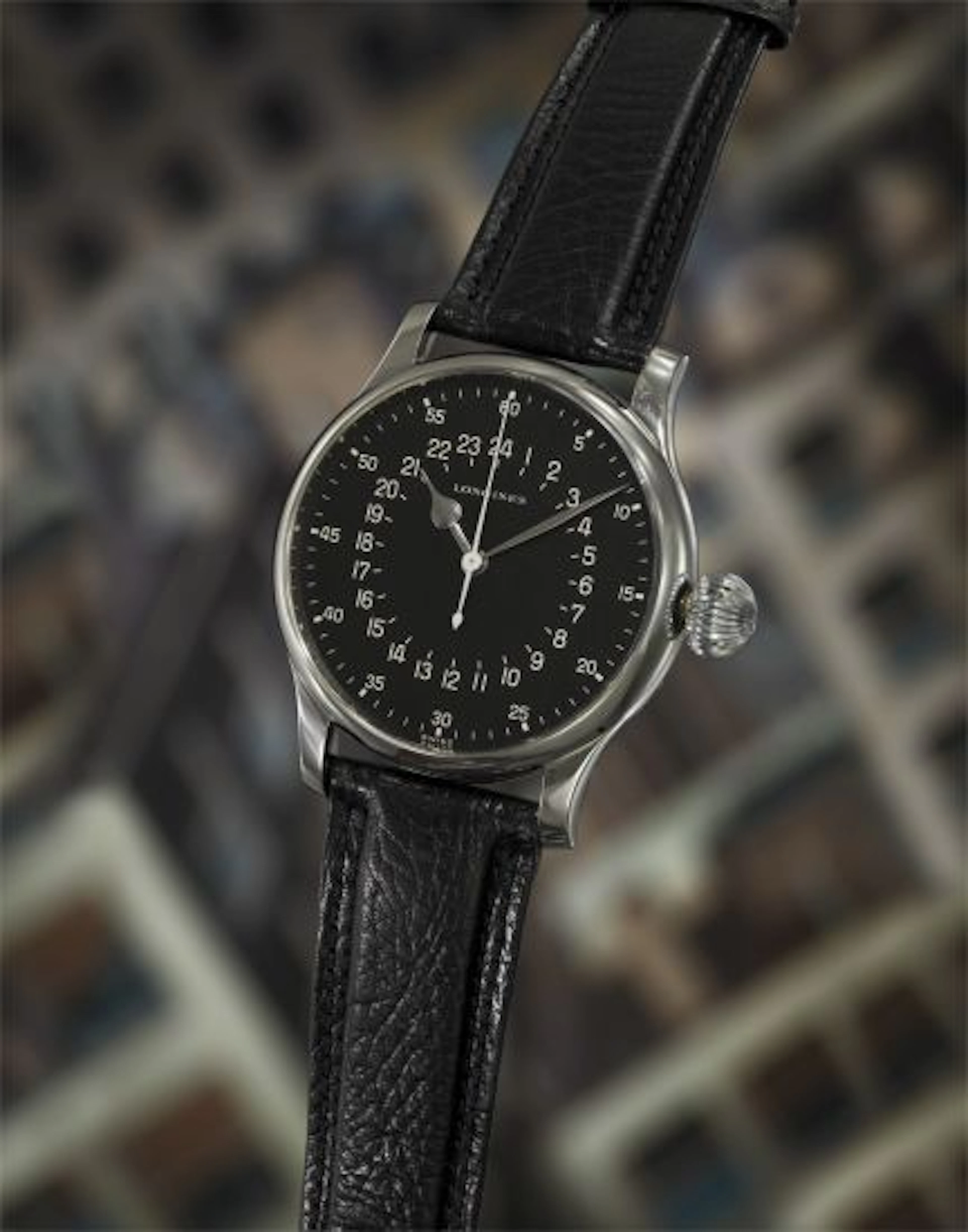 A very rare and unusual oversized stainless steel aviator’s wristwatch