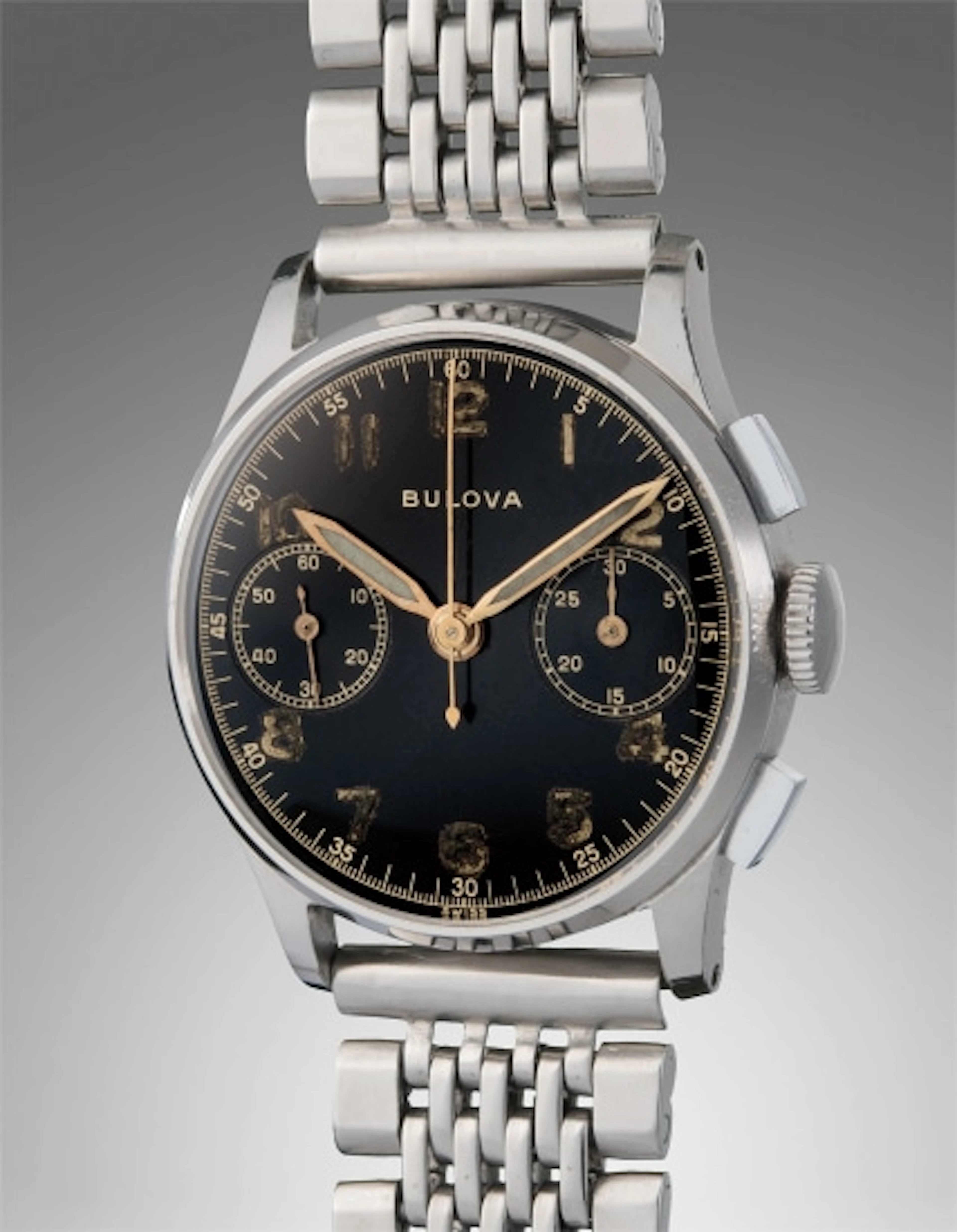 A very fine and historically important stainless steel chronograph wristwatch