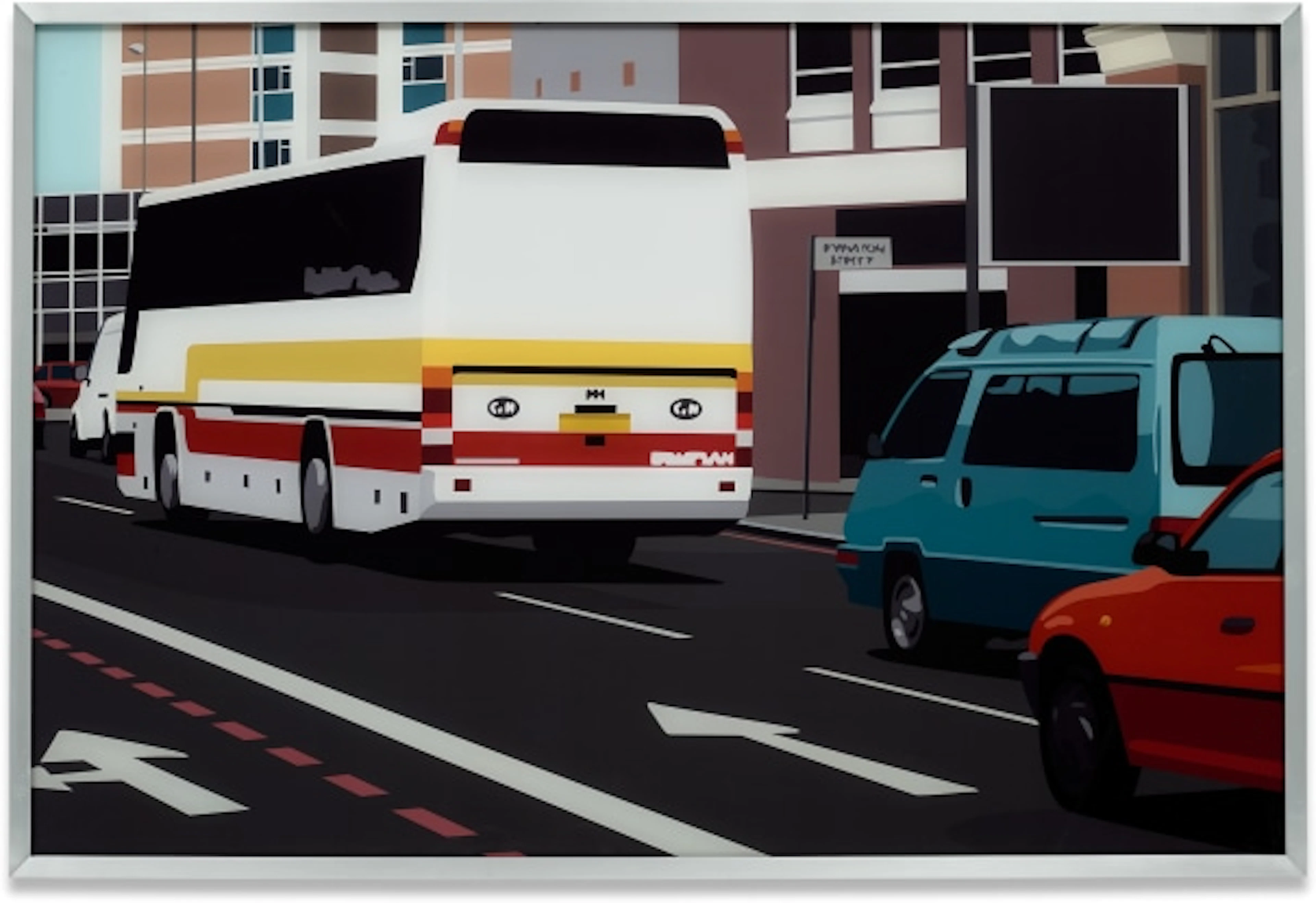 Julian Opie - Siren Radio Traffic, from Eight Landscapes (C. 15)