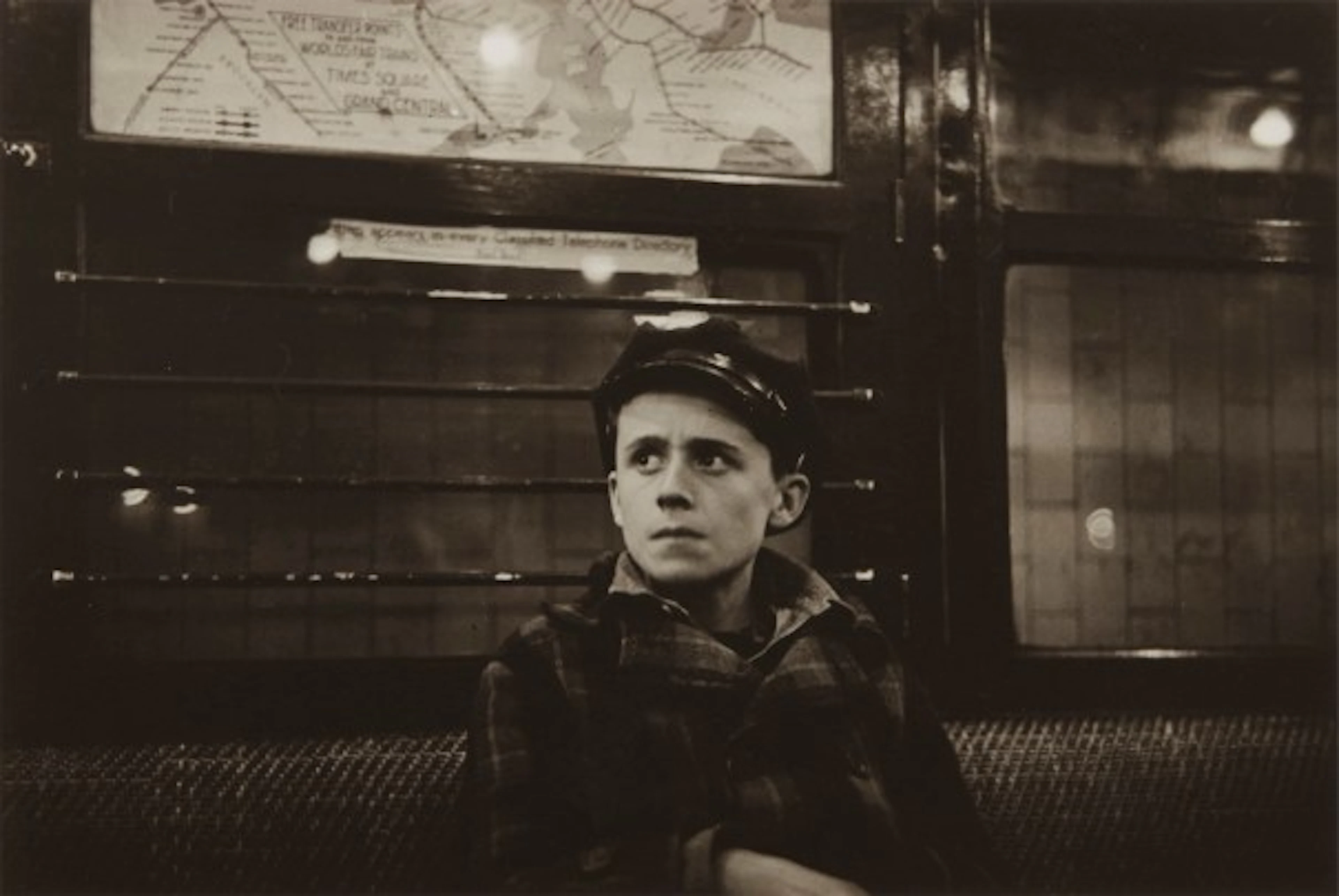 Walker Evans - Subway Portrait (young man in brimmed cap)