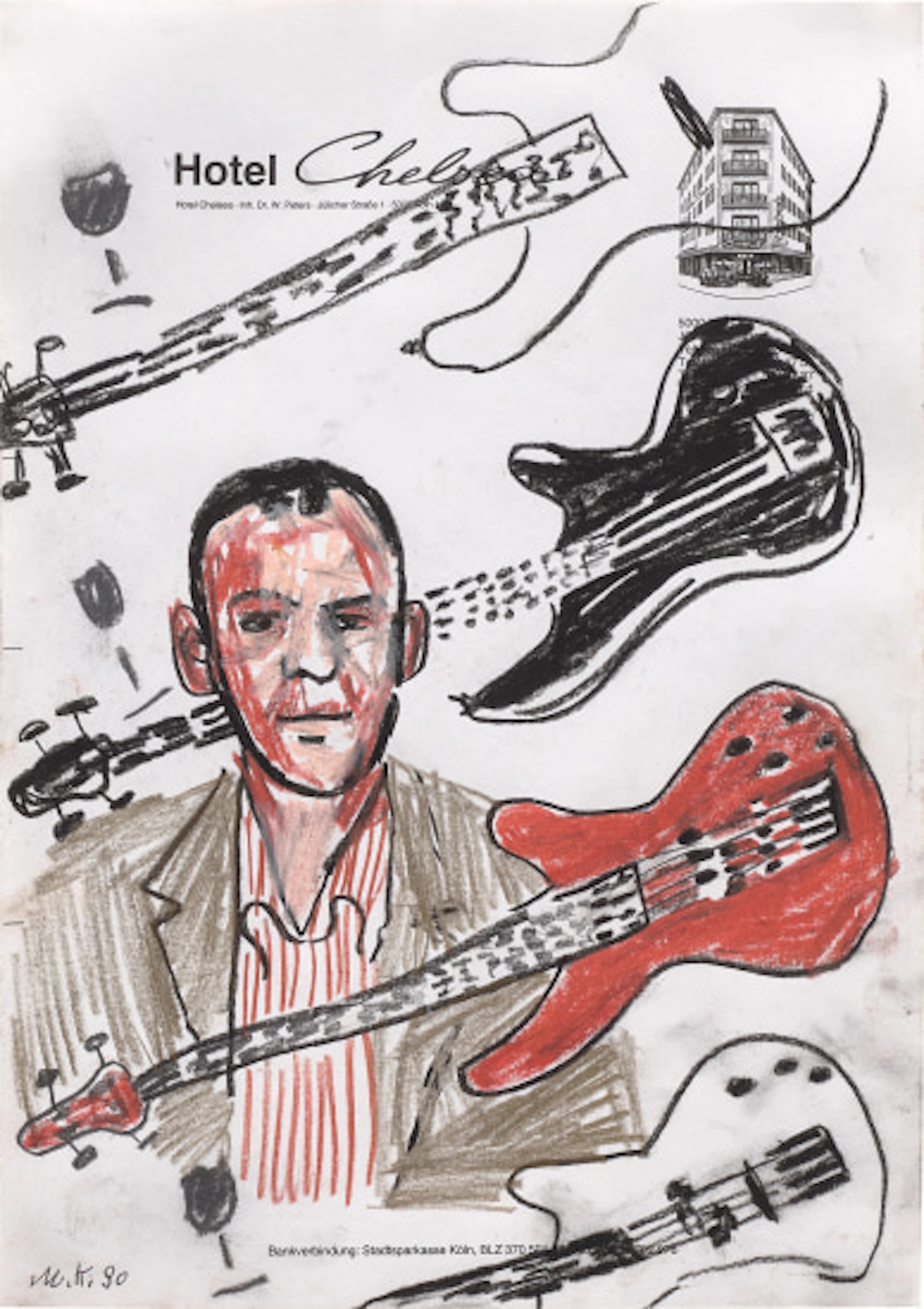 Martin Kippenberger - Untitled (Self-Portrait, Hotel Chelsea)