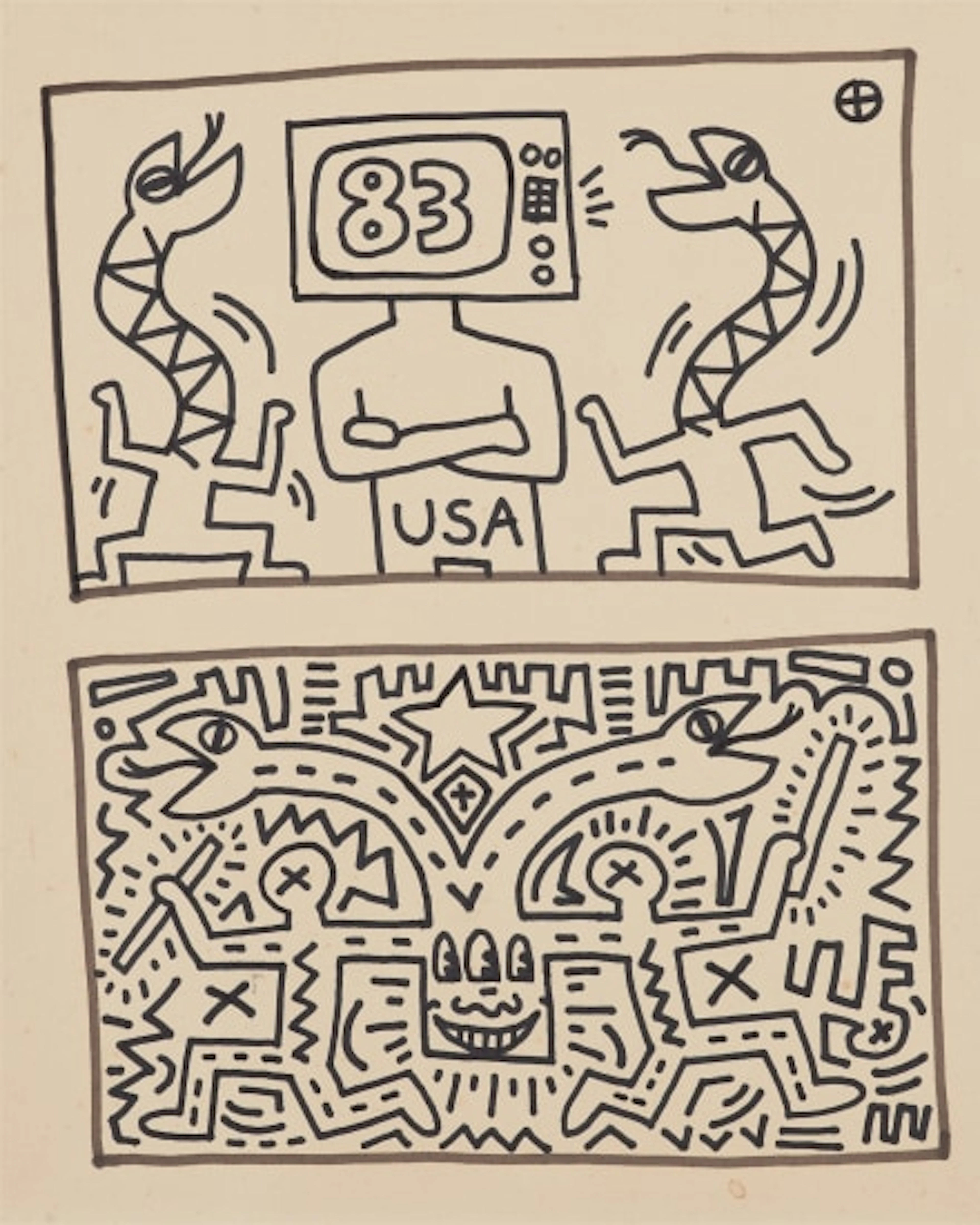 Keith Haring - Untitled (Drawing for "Popeye")