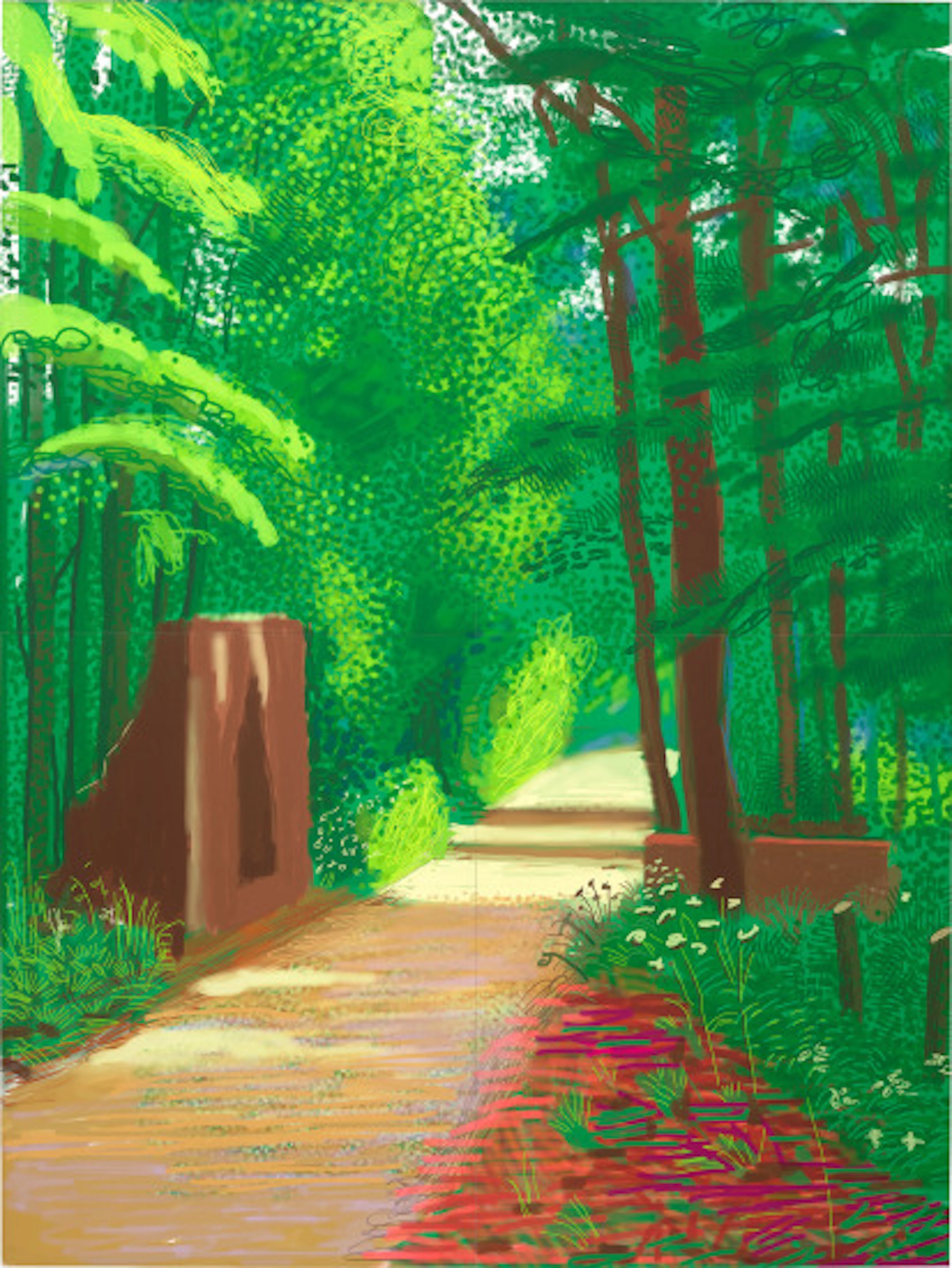 David Hockney - The Arrival of Spring in Woldgate