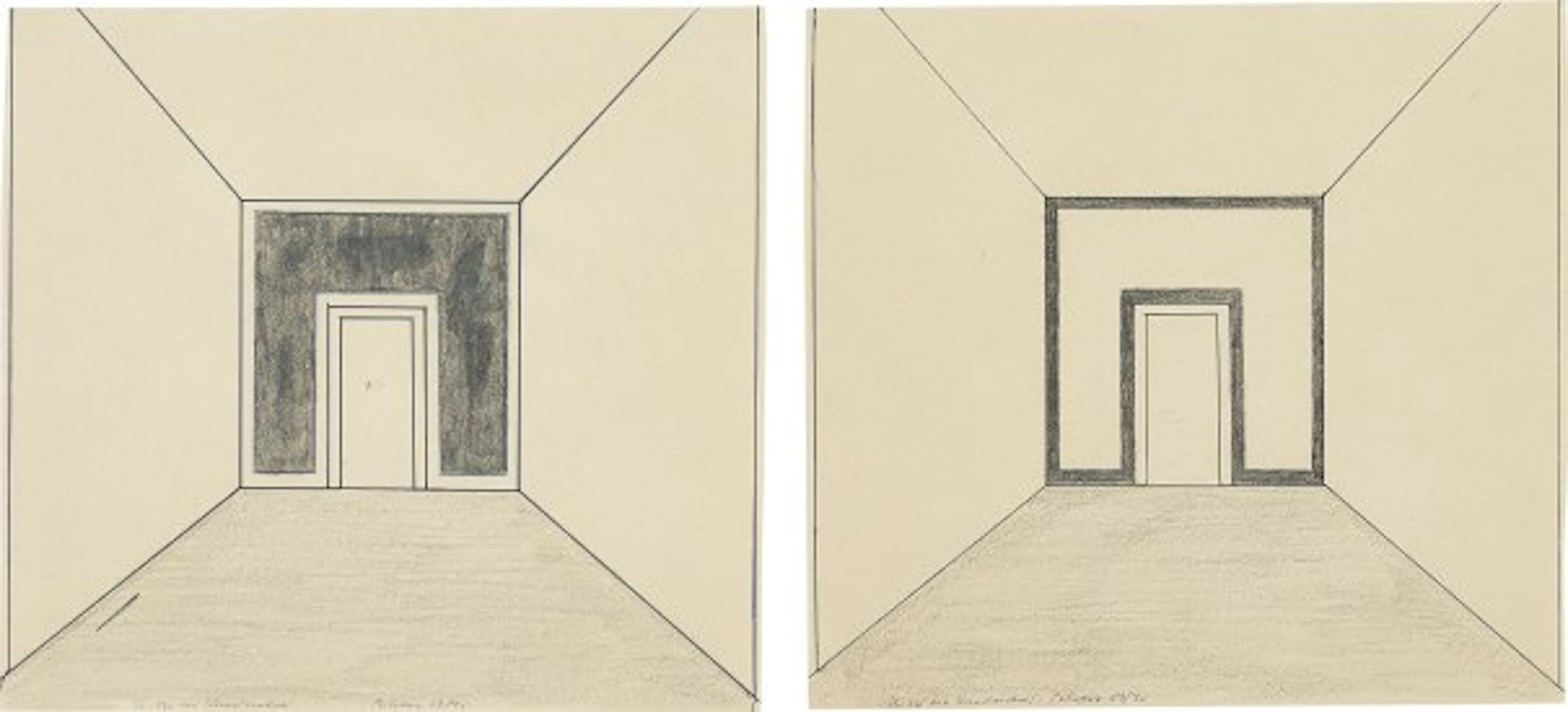 Two Works: (i) Skizze für Wandmalerei; (ii) Skizze für Wandmalerei