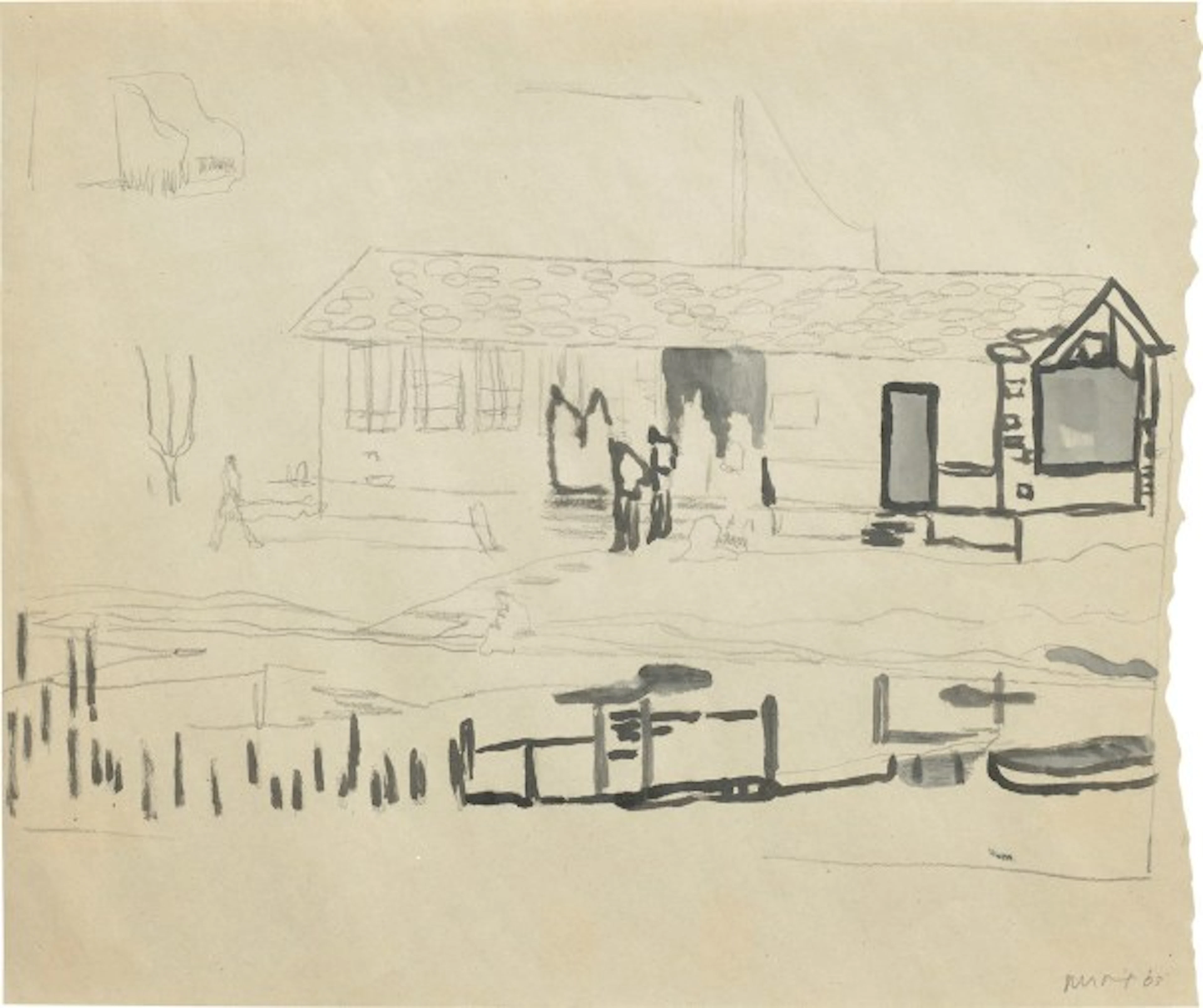 Peter Doig - Study for "Guru" (Doty Boathouse)