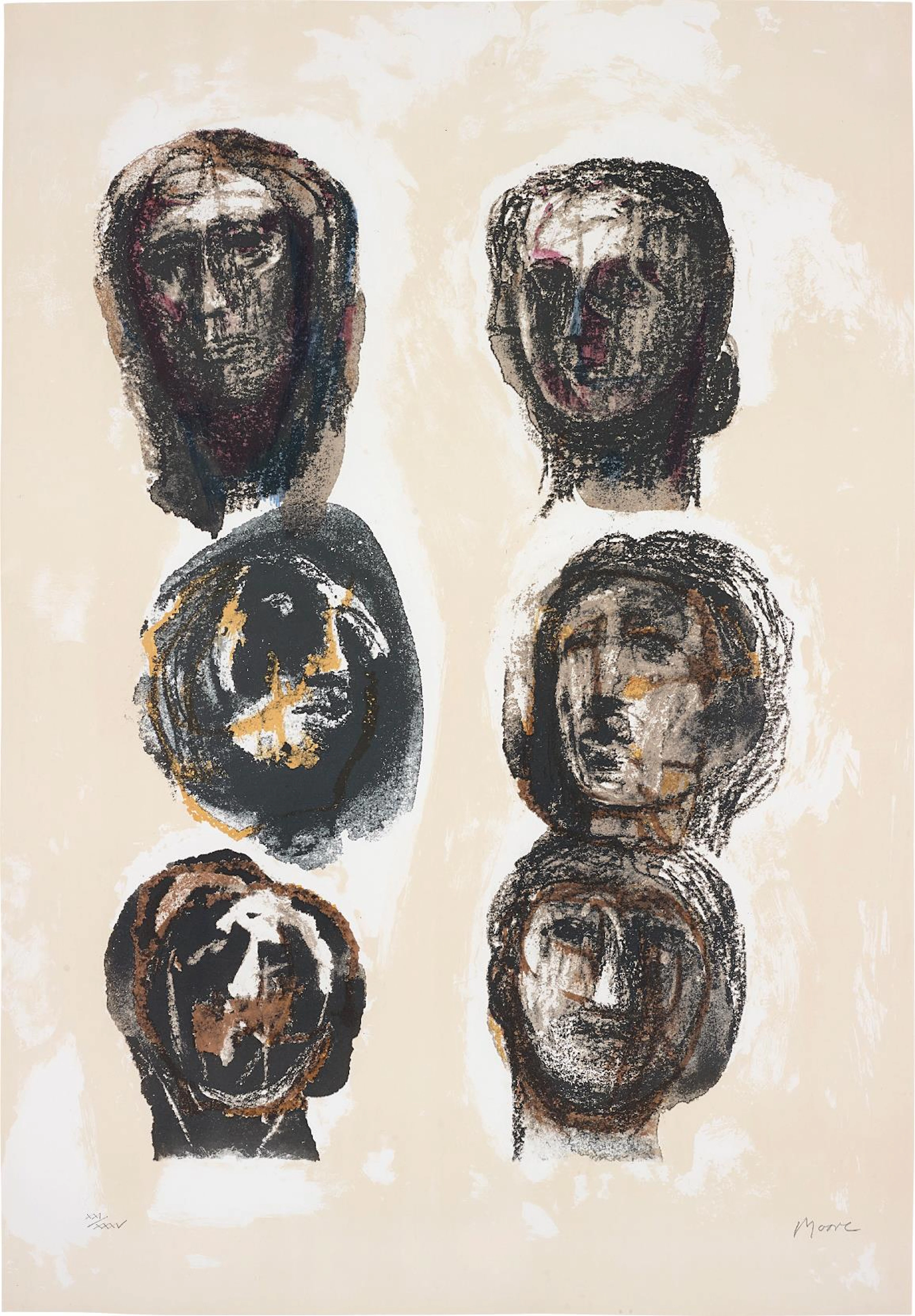 Six Heads Olympians, 1982 – Henry Moore