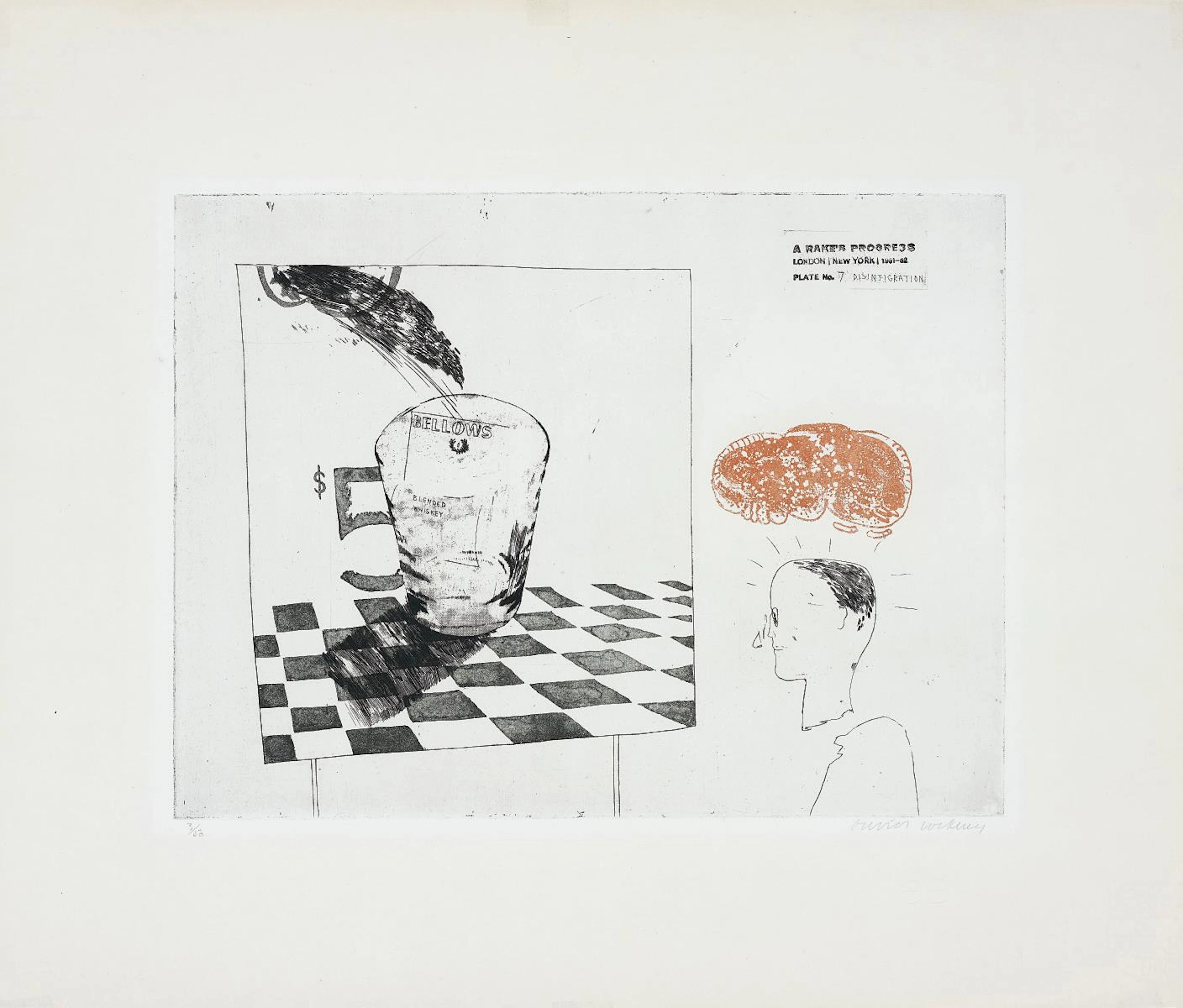 Disintegration, pl. 7 from A Rake's Progress, 1961-63 – David Hockney