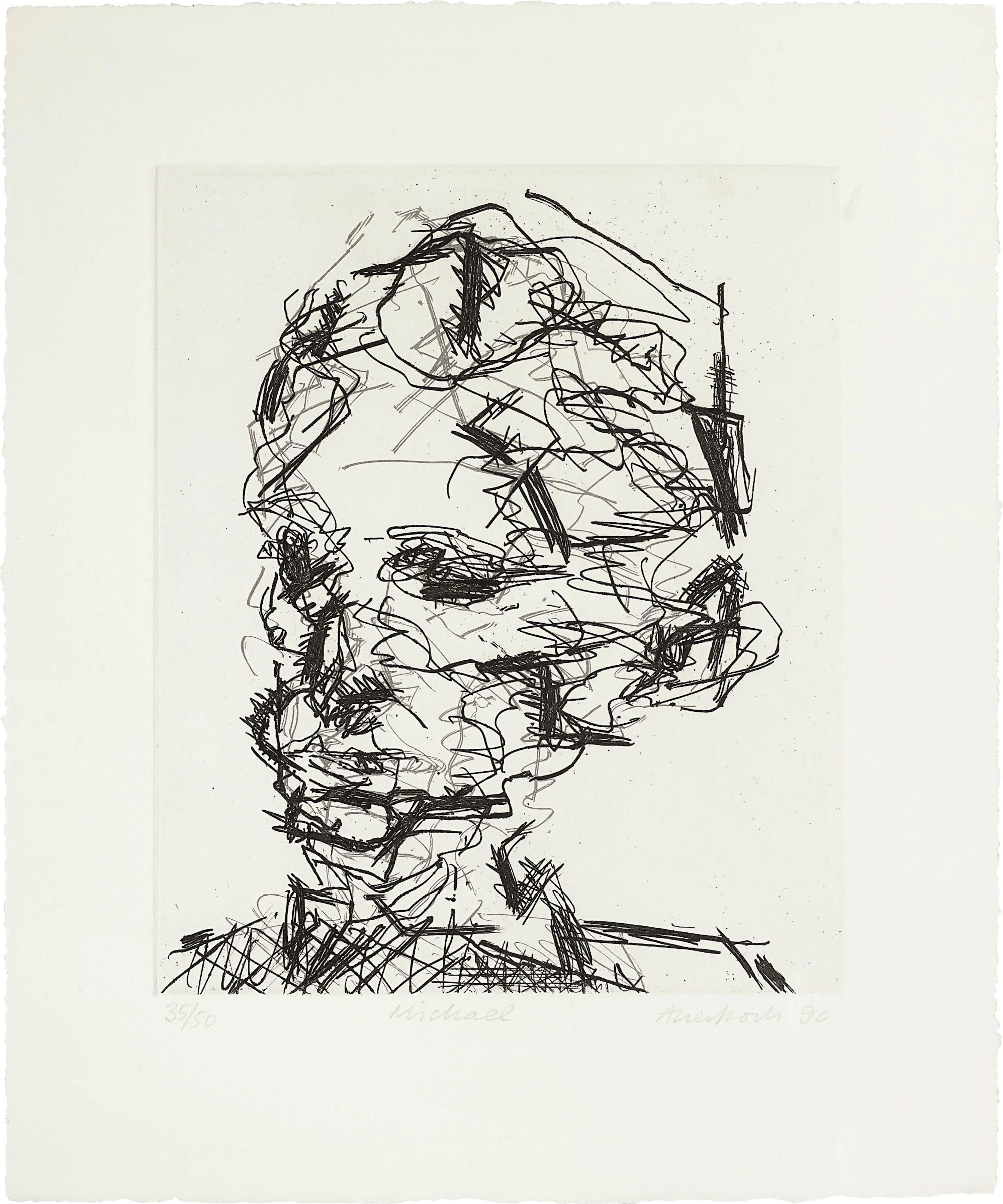 Michael, from Seven Portraits, 1989-90 – Frank Auerbach