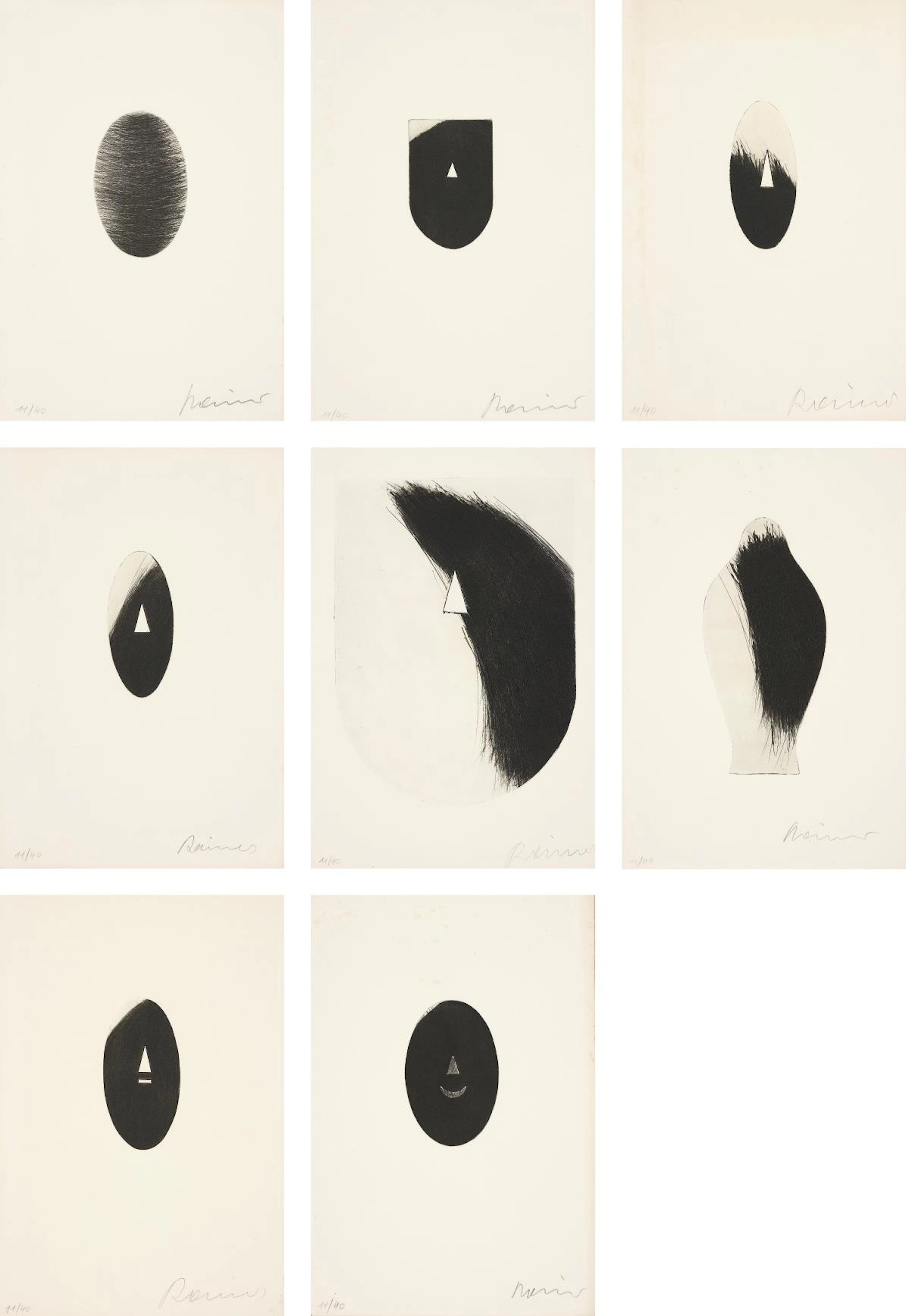 Acht Masken (Eight Masks), 1971 – Arnulf Rainer
