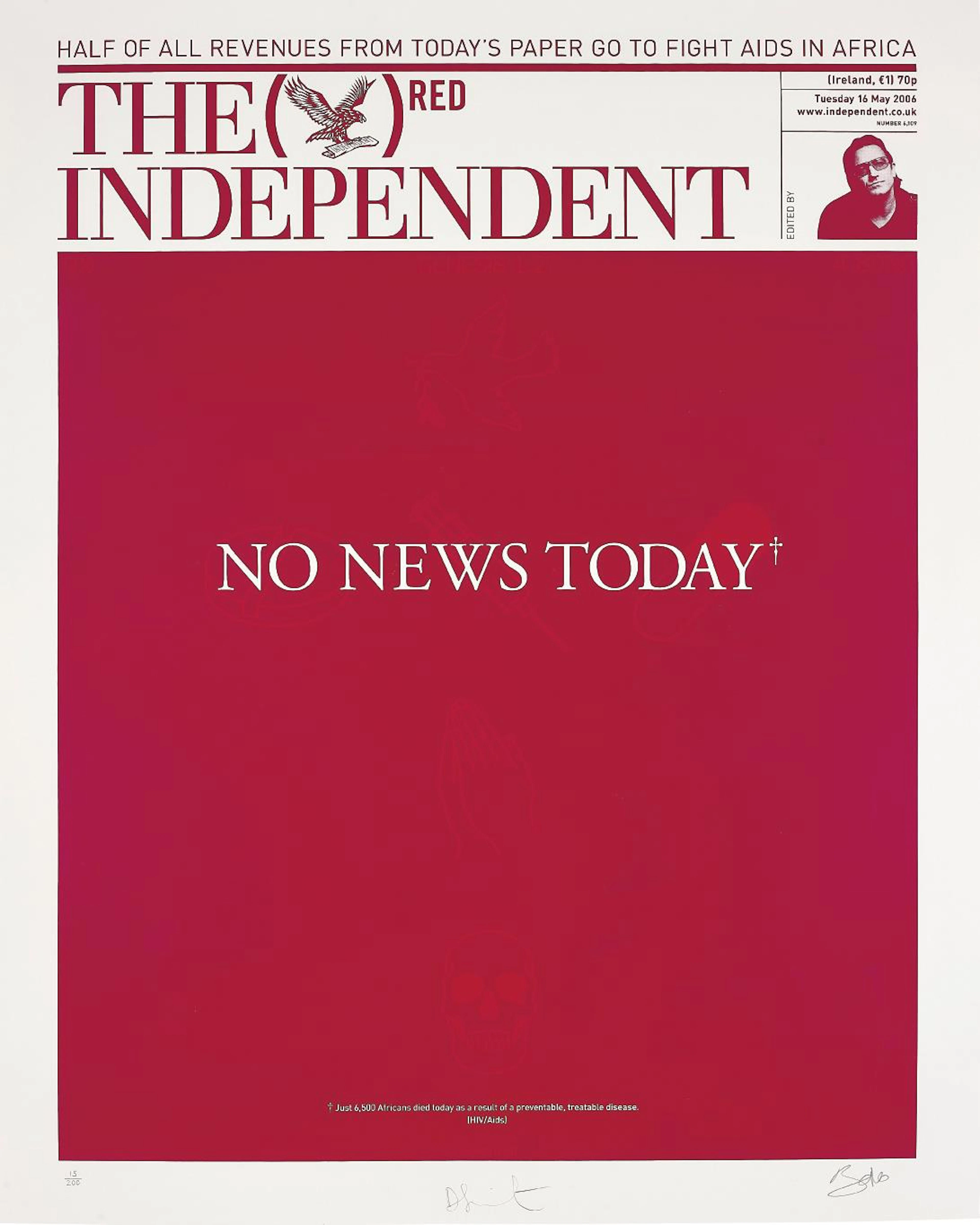 The Independent (RED), 2008 – Damien Hirst