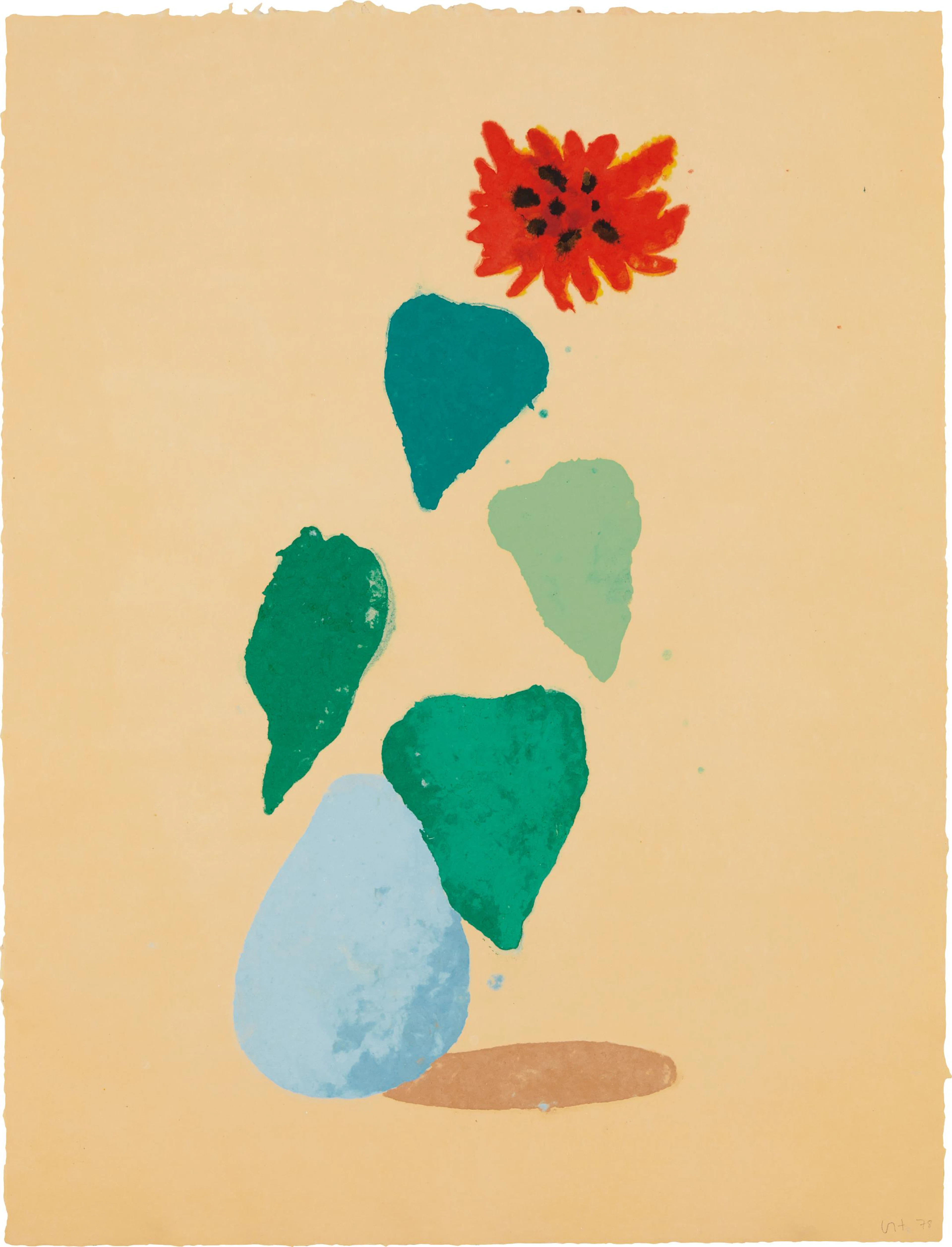 Sunflower H (Paper Pool I), 1978 – David Hockney