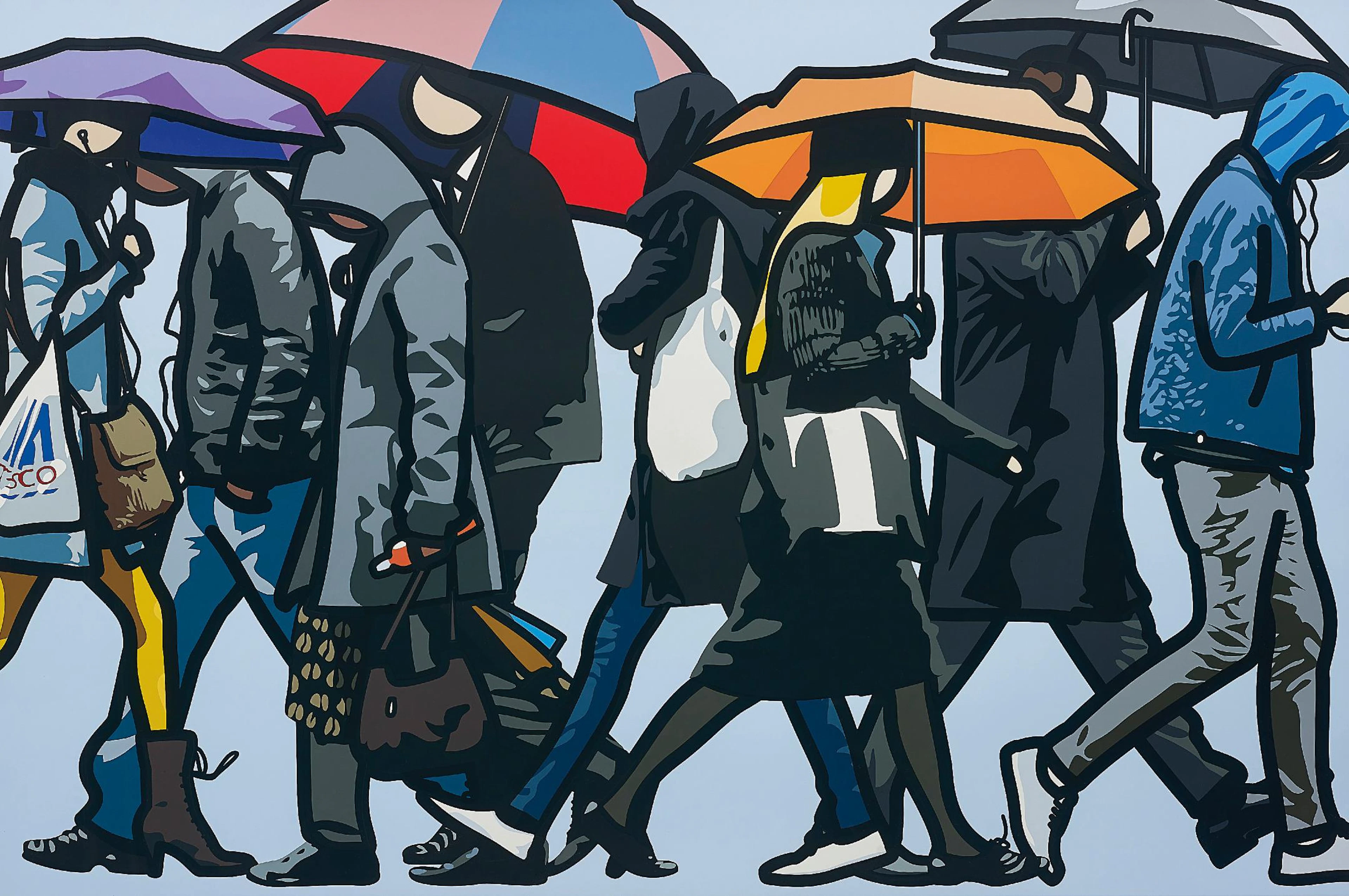 Walking in the Rain, London, 2015 – Julian Opie