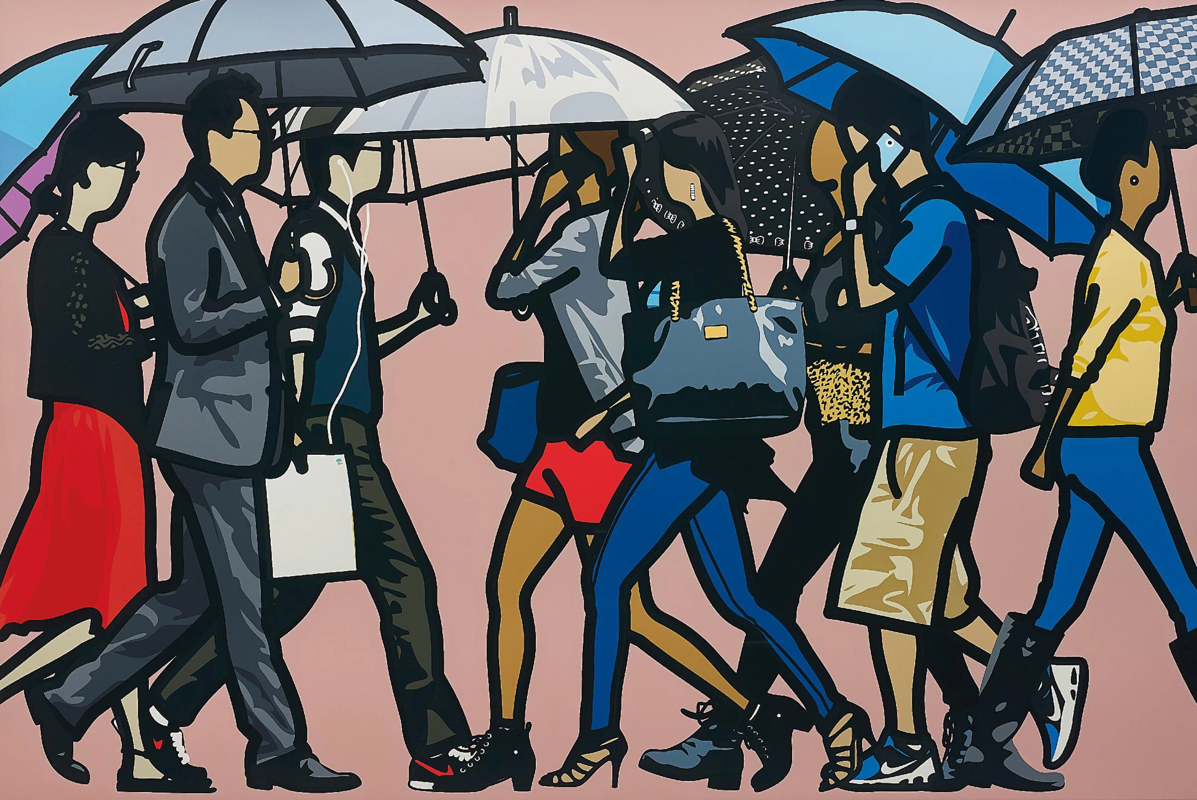 Walking in the Rain, Seoul, 2015 – Julian Opie