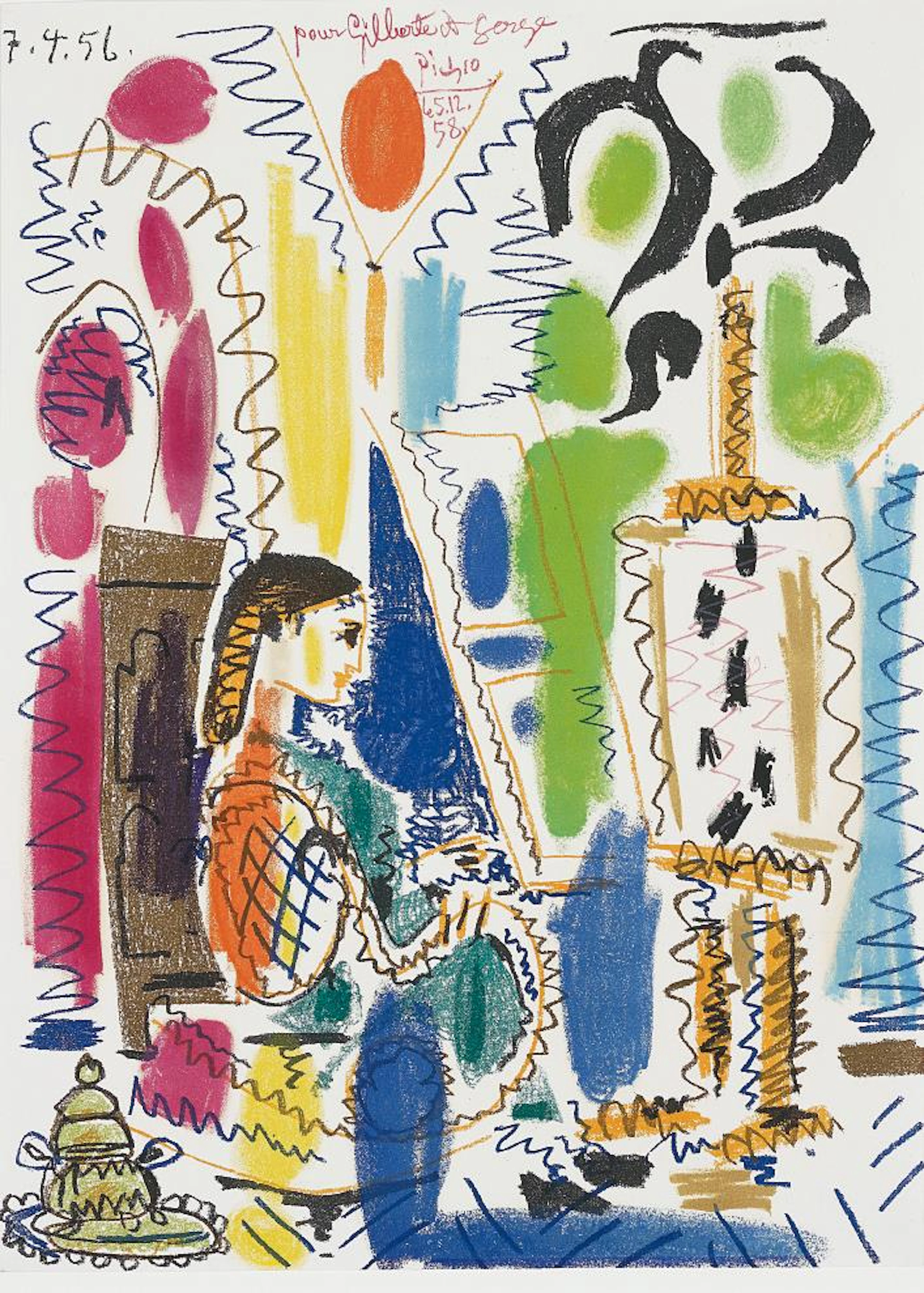 L'Atelier de Cannes (Cannes Studio) (cover for Ces peintres nos amis vol. II), 1958 – Pablo Picasso