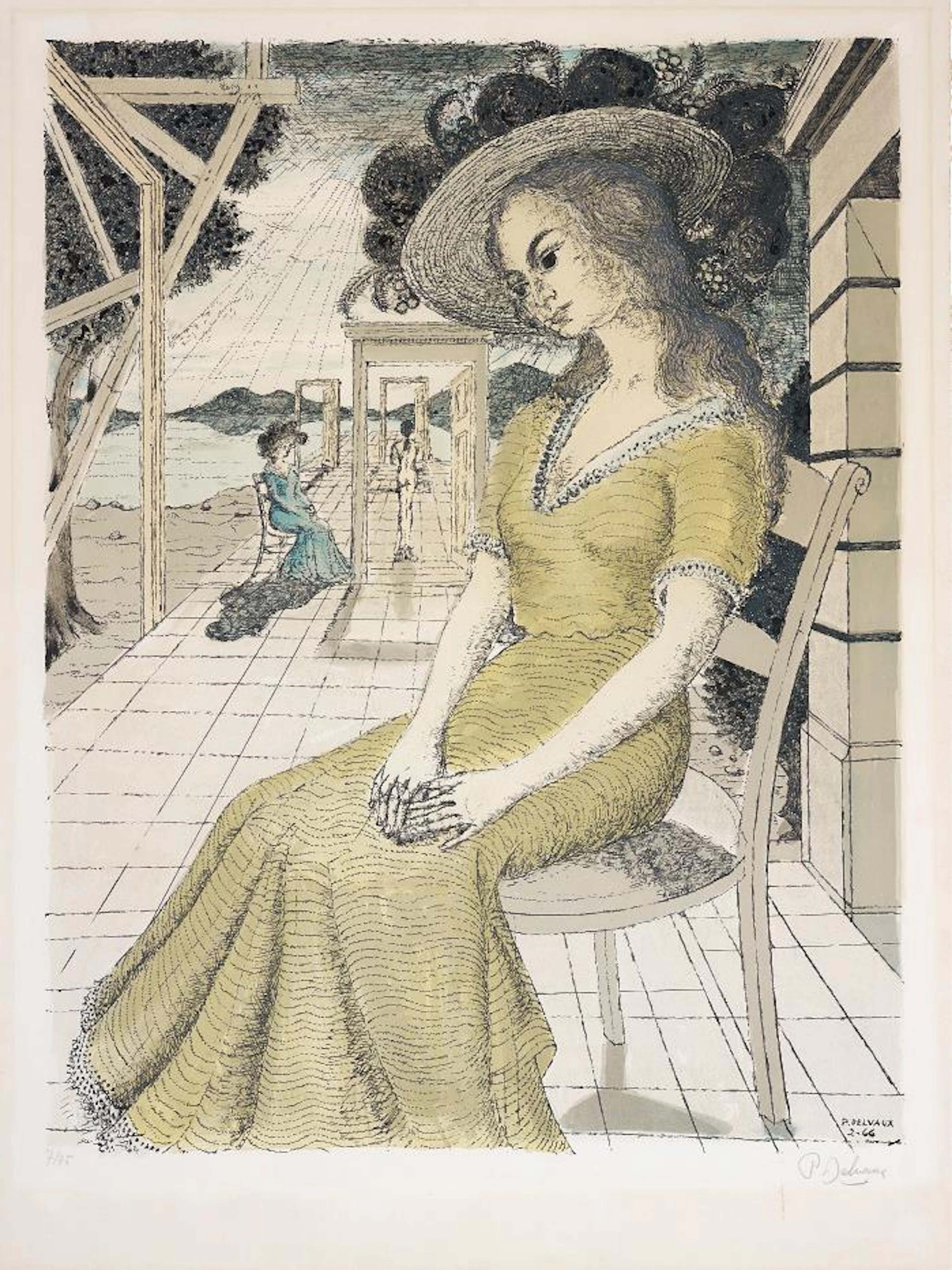 Anne songeuse (Pensive Anne), 1966 – Paul Delvaux