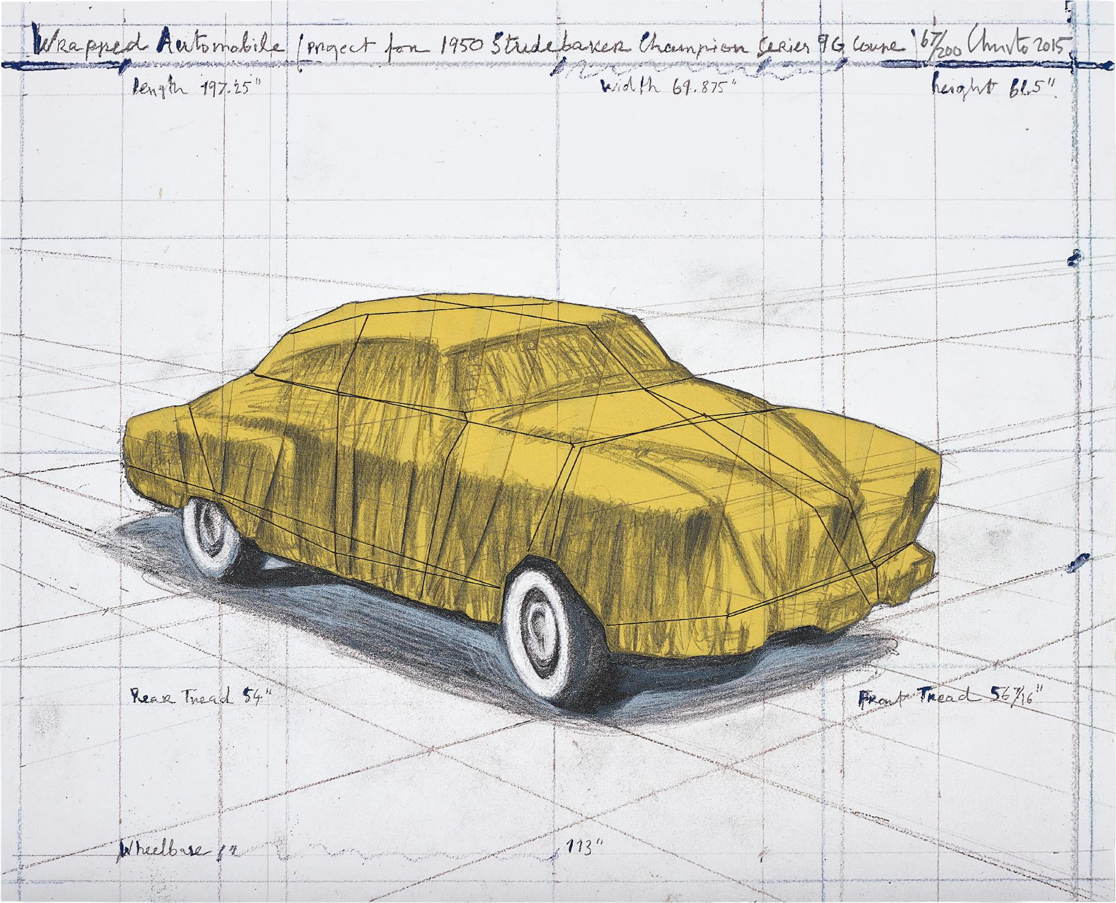 Wrapped Automobile (Project for 1950 Studebaker Champion Series 9G Coupe), 2015 – Christo and Jeanne-Claude