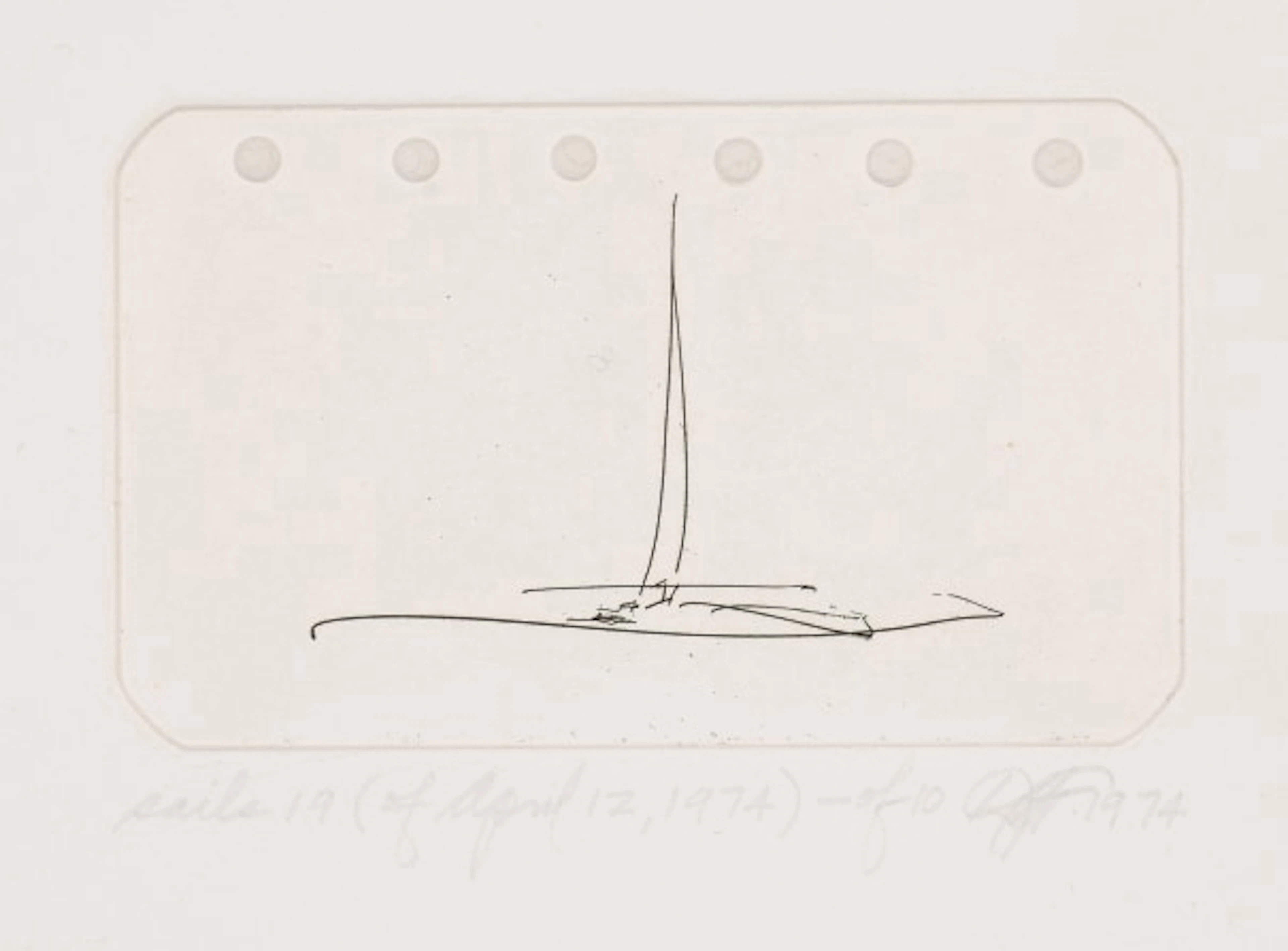 Dan Flavin - Sails 19 (of April 12, 1974)