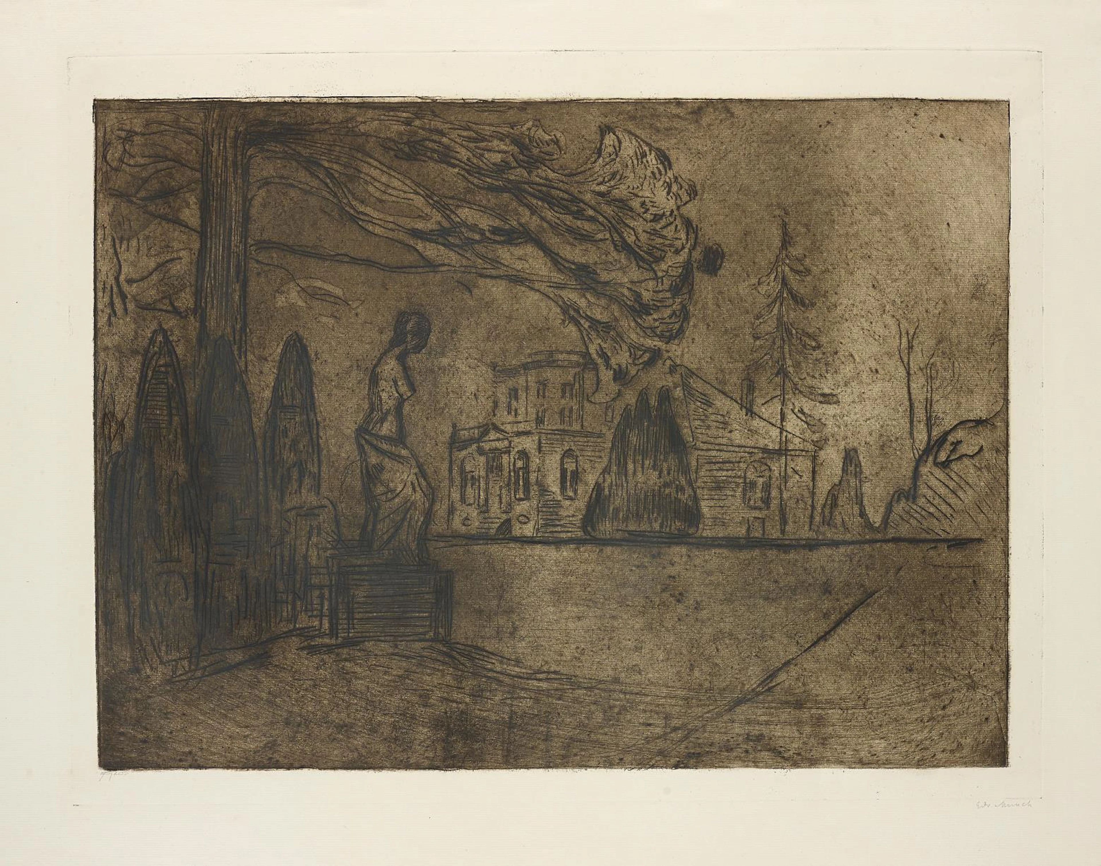 The Garden at Night, from Linde portfolio, 1902 – Edvard Munch