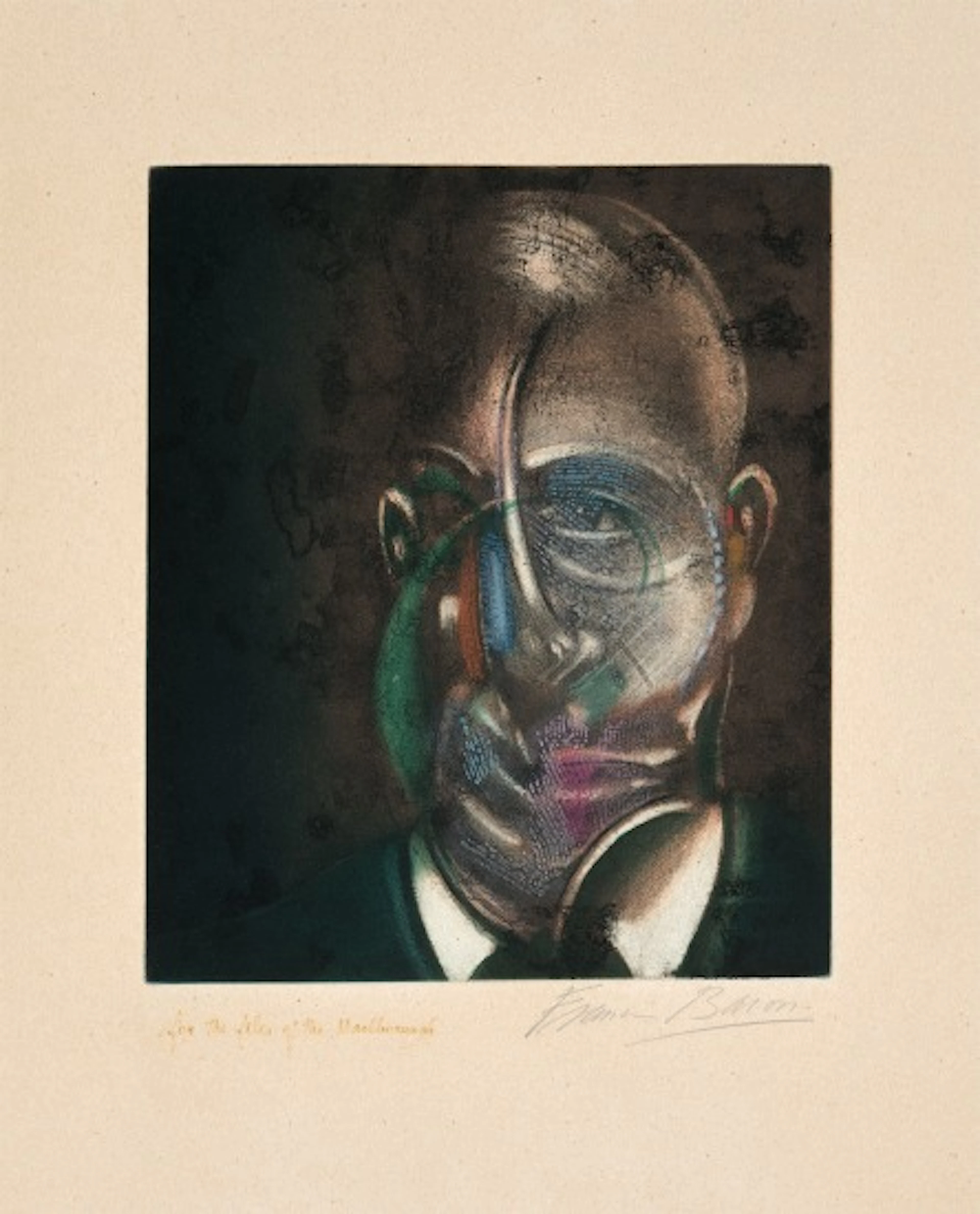 Francis Bacon - Portrait de Michel Leiris (after