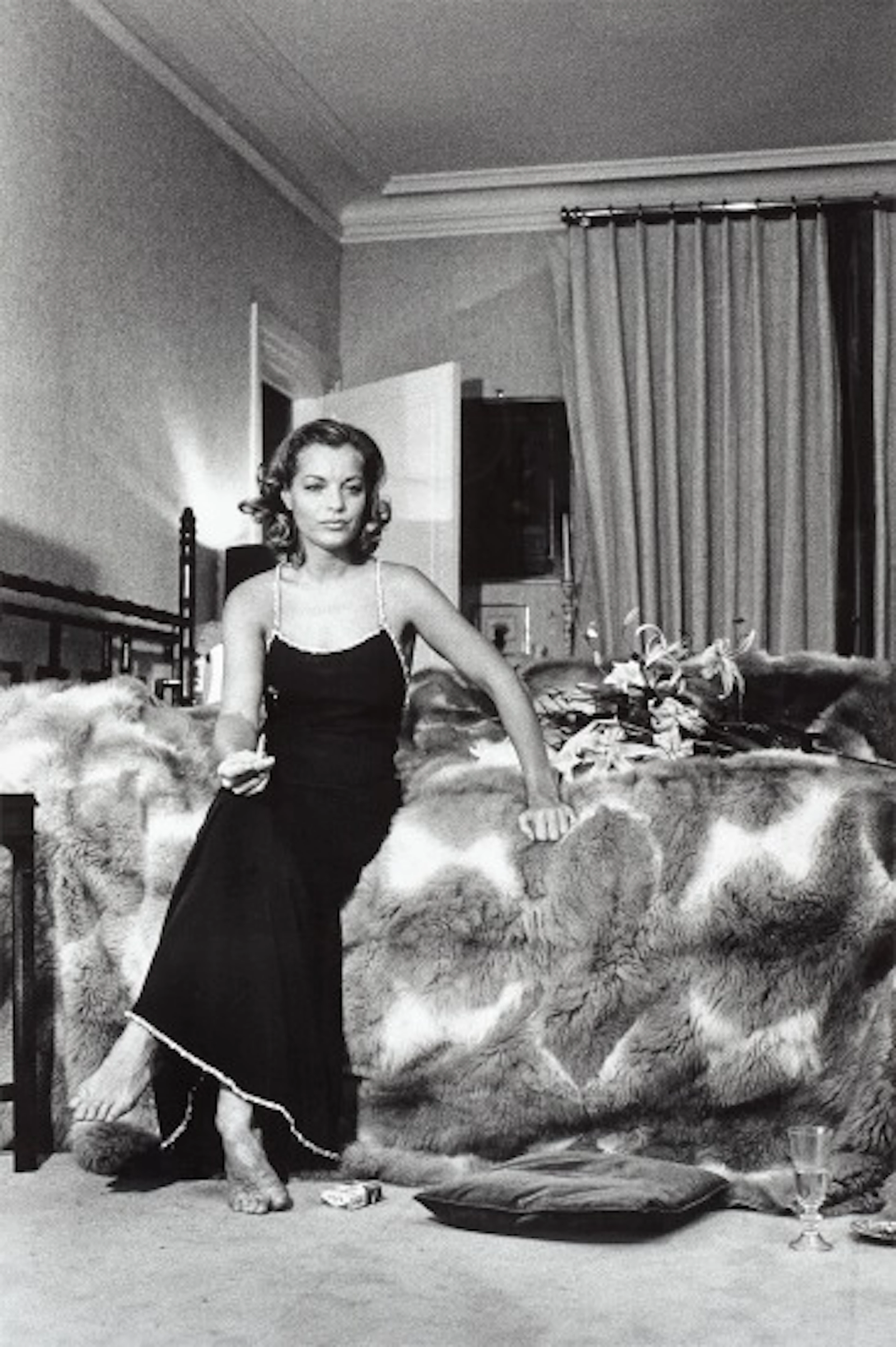 Helmut Newton - Romy Schneider at Home Paris