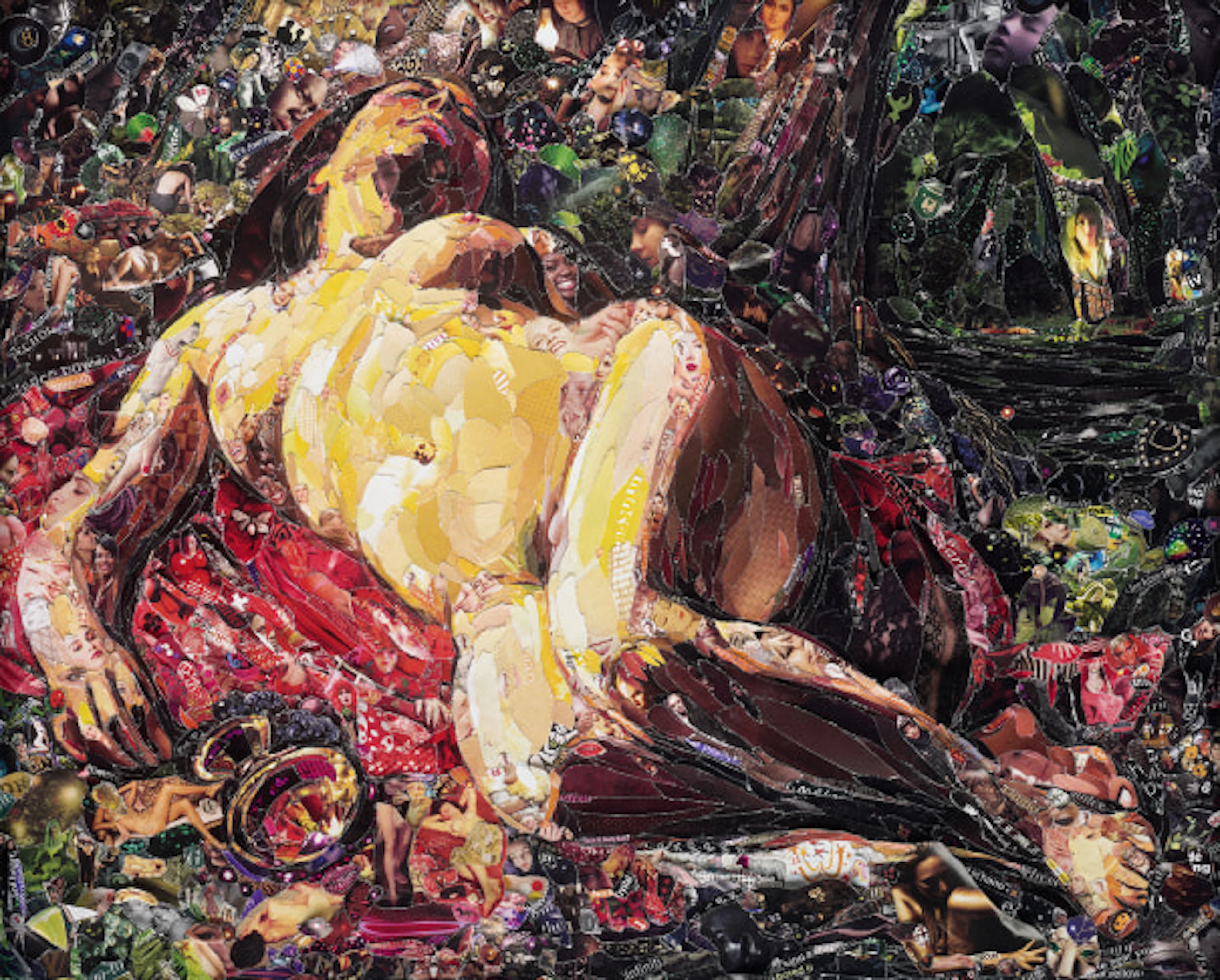 Vik Muniz - La Bacchante, after Gustave Courbet from Pictures of Magazines 2