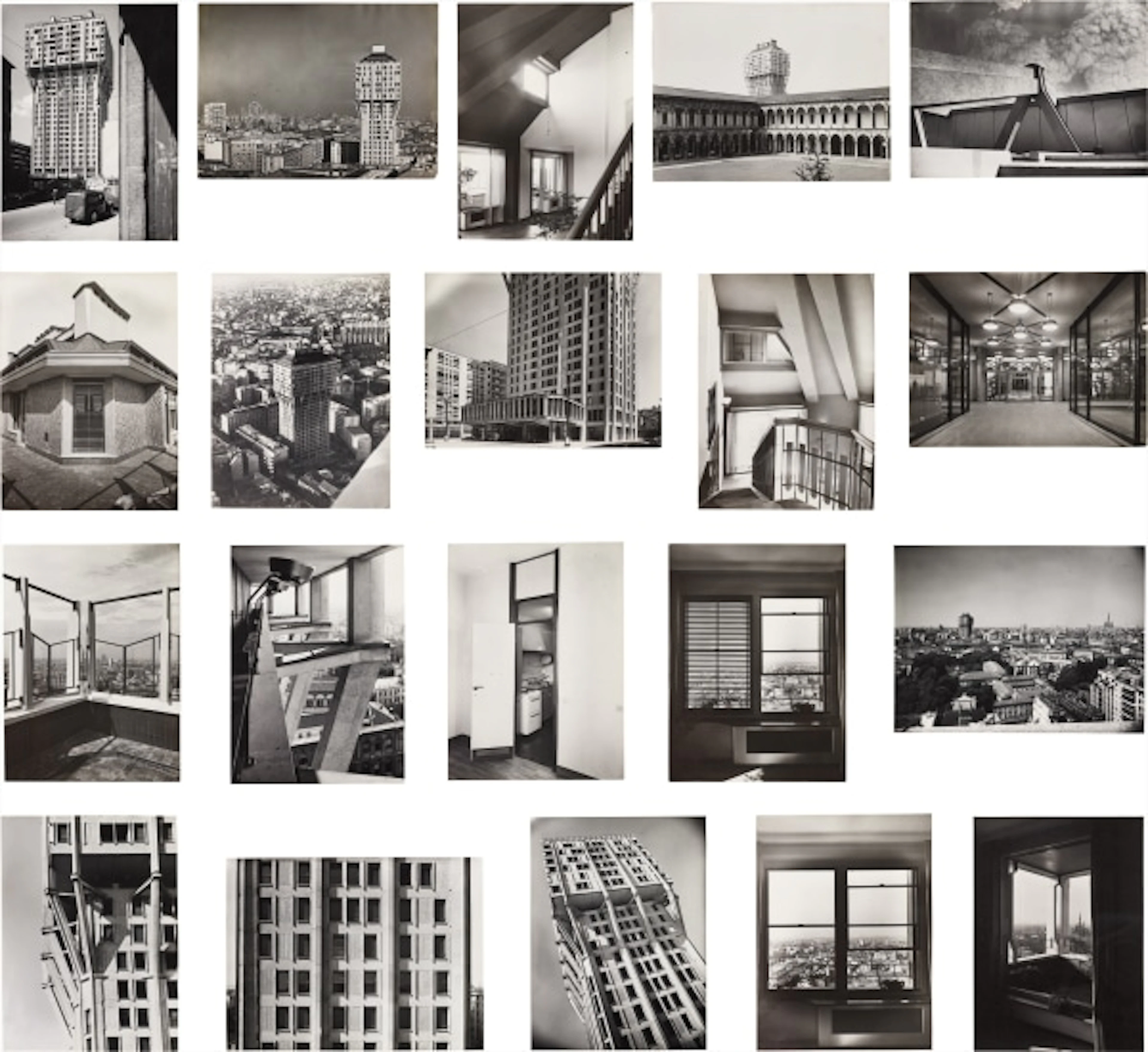 Twenty photographs of the Torre Velasca, Milan