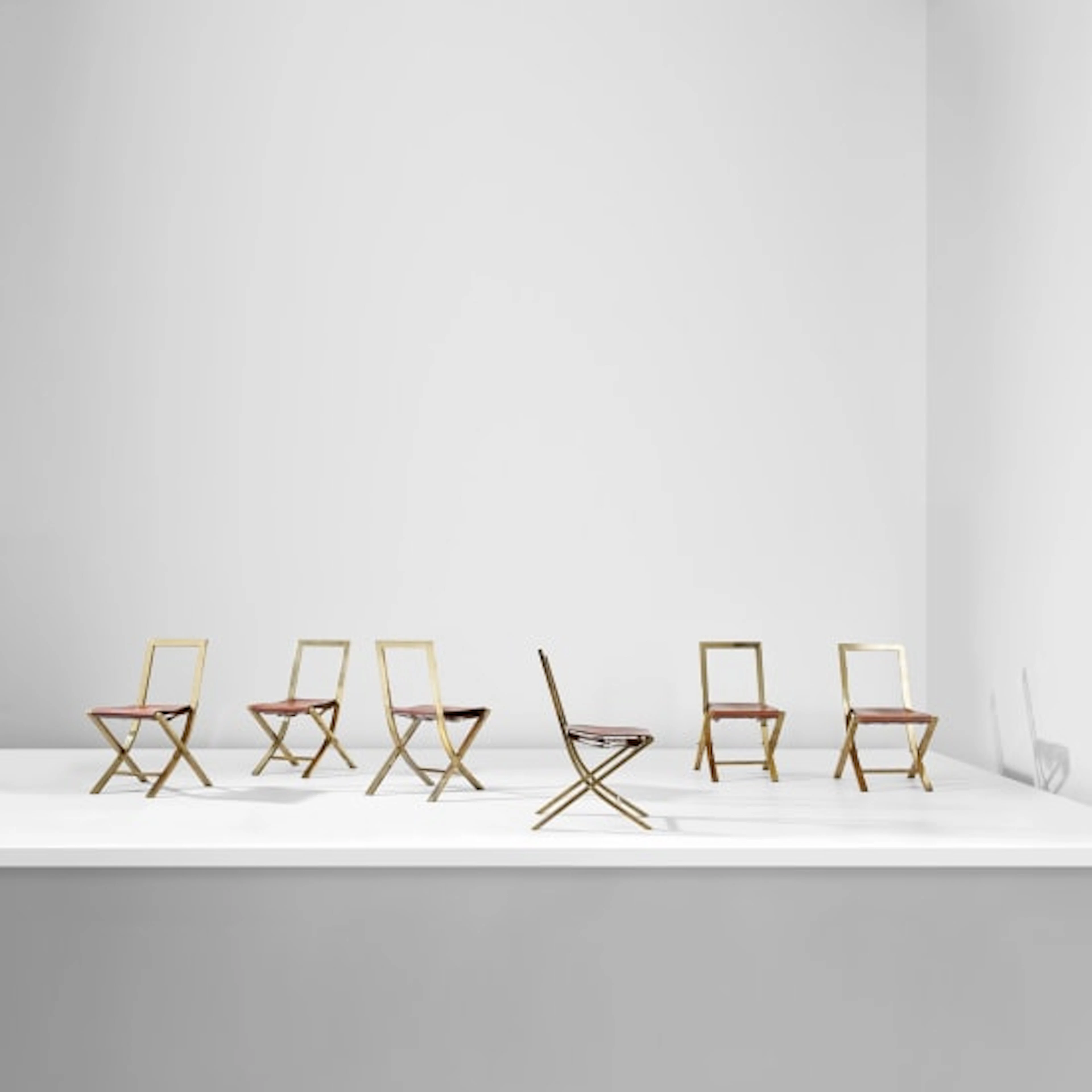 Gabriella Crespi - Set of six 'Sedia 73' folding chairs