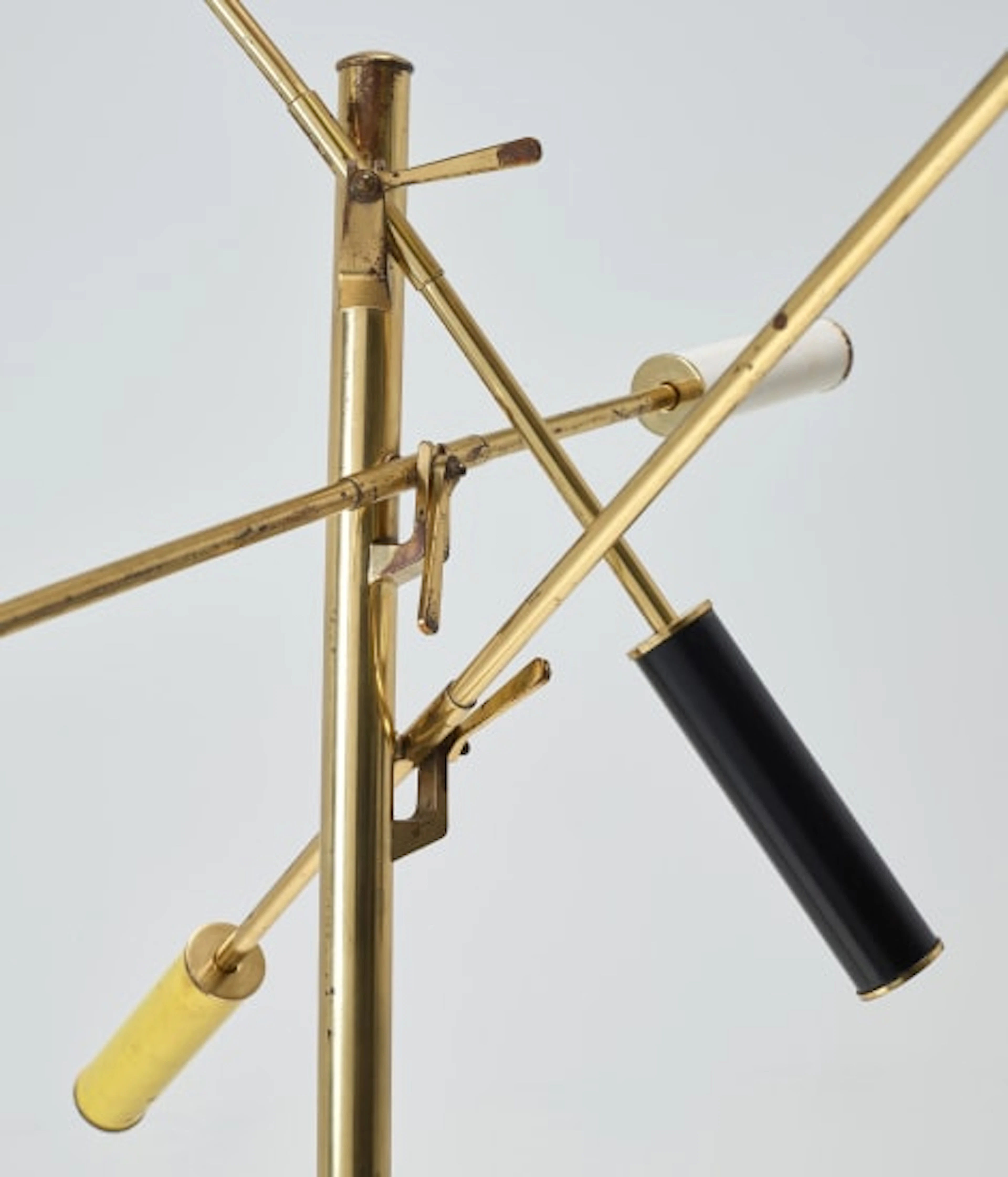 Angelo Lelii - 'Triennale' three-armed adjustable standard lamp