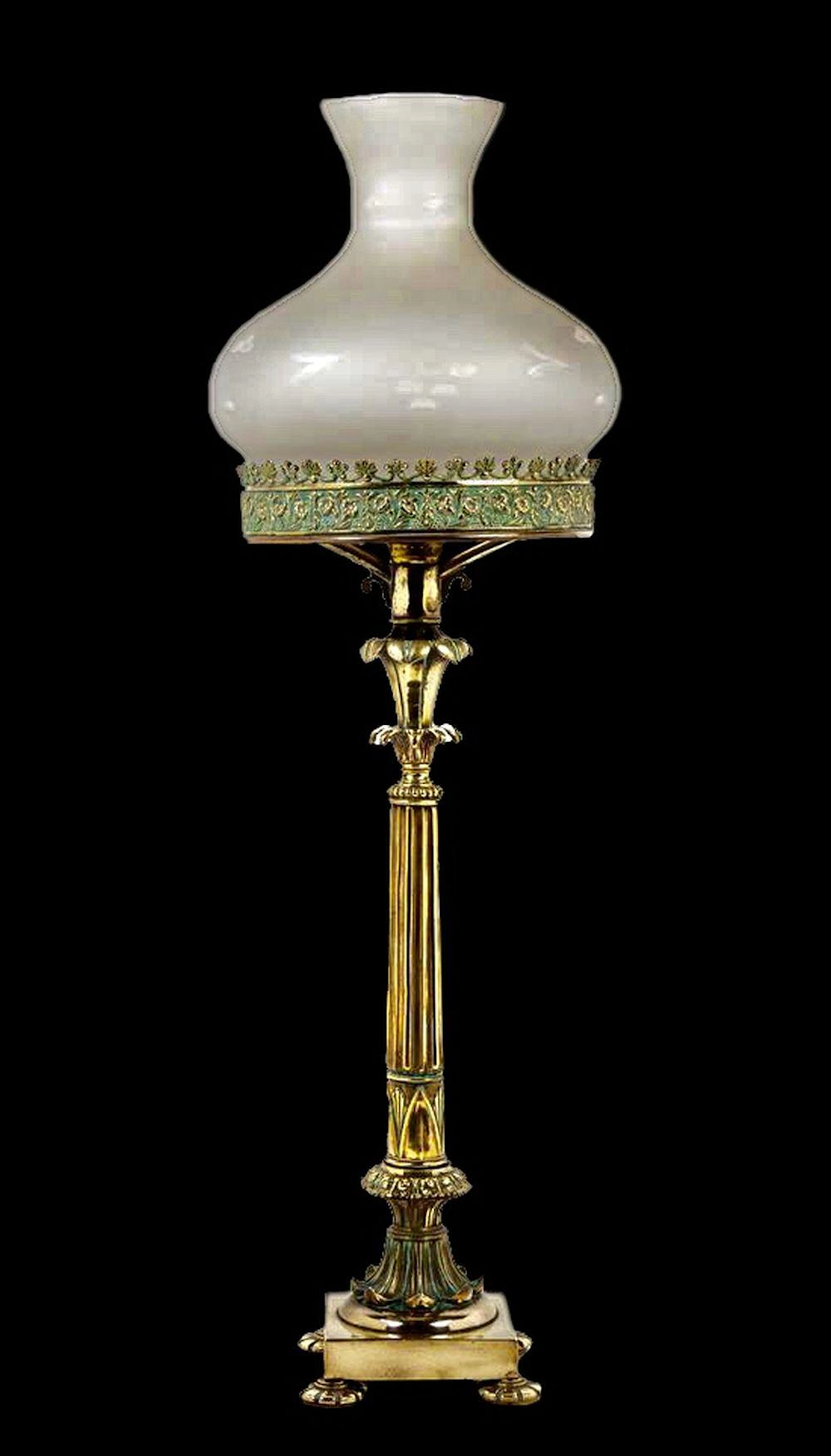Rare J&I COX Eagle Label Sinumbra Lamp