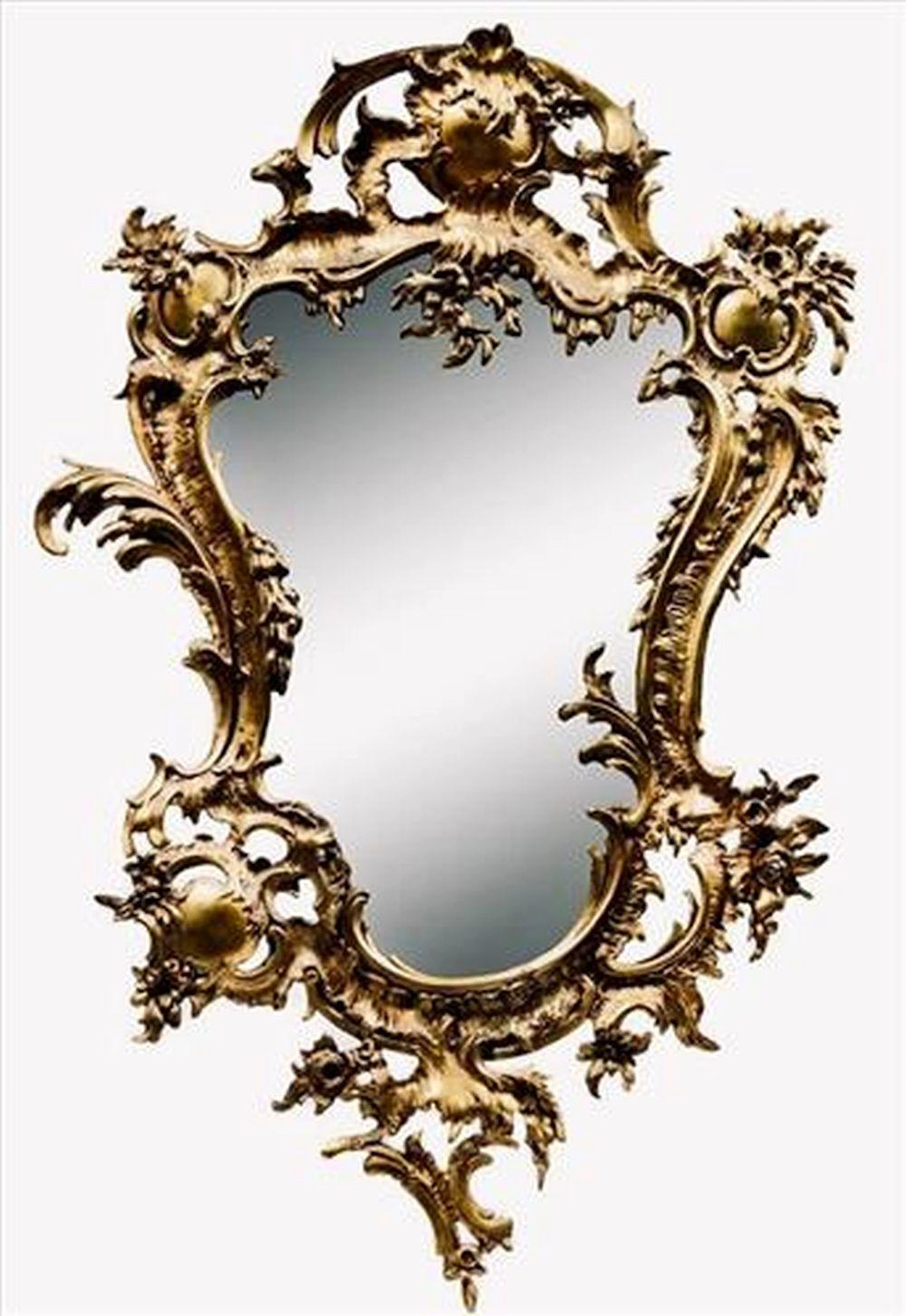 19th Century Very Ornate Gilt Bronze Wall Mirror