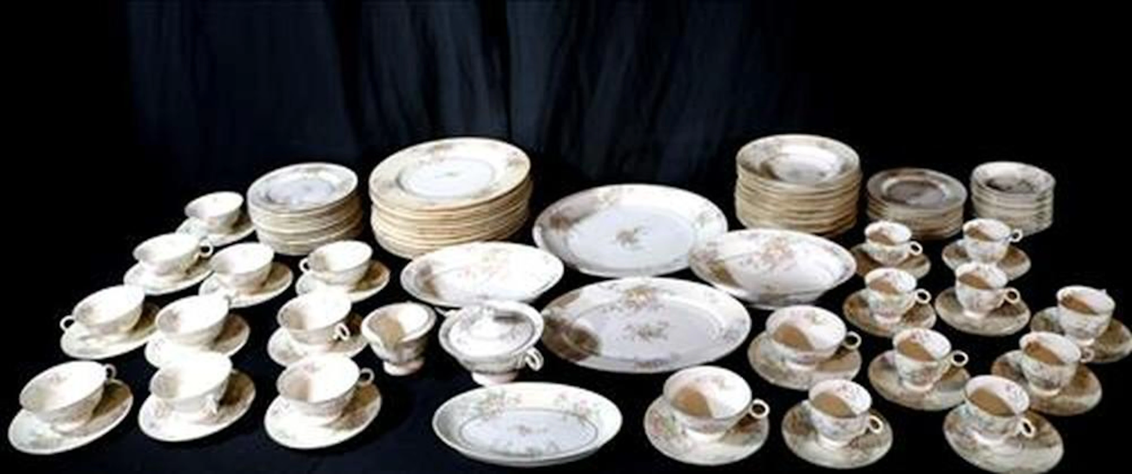 104 pieces of Theodore Haviland china