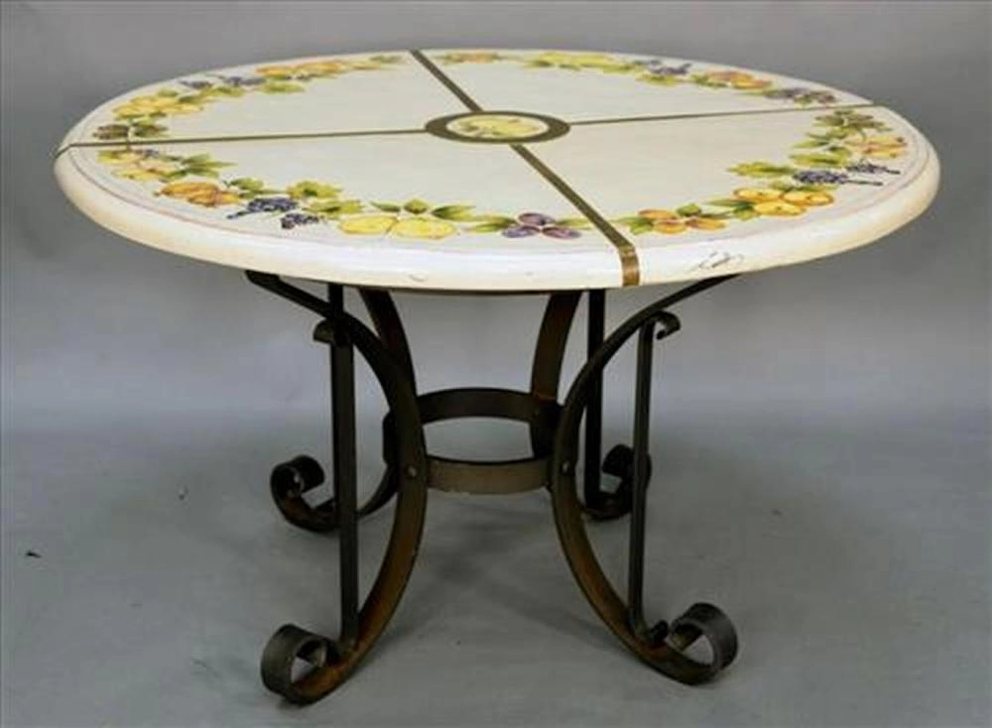 Incredible 51 in. D. Porcelainized Terra Cotta table