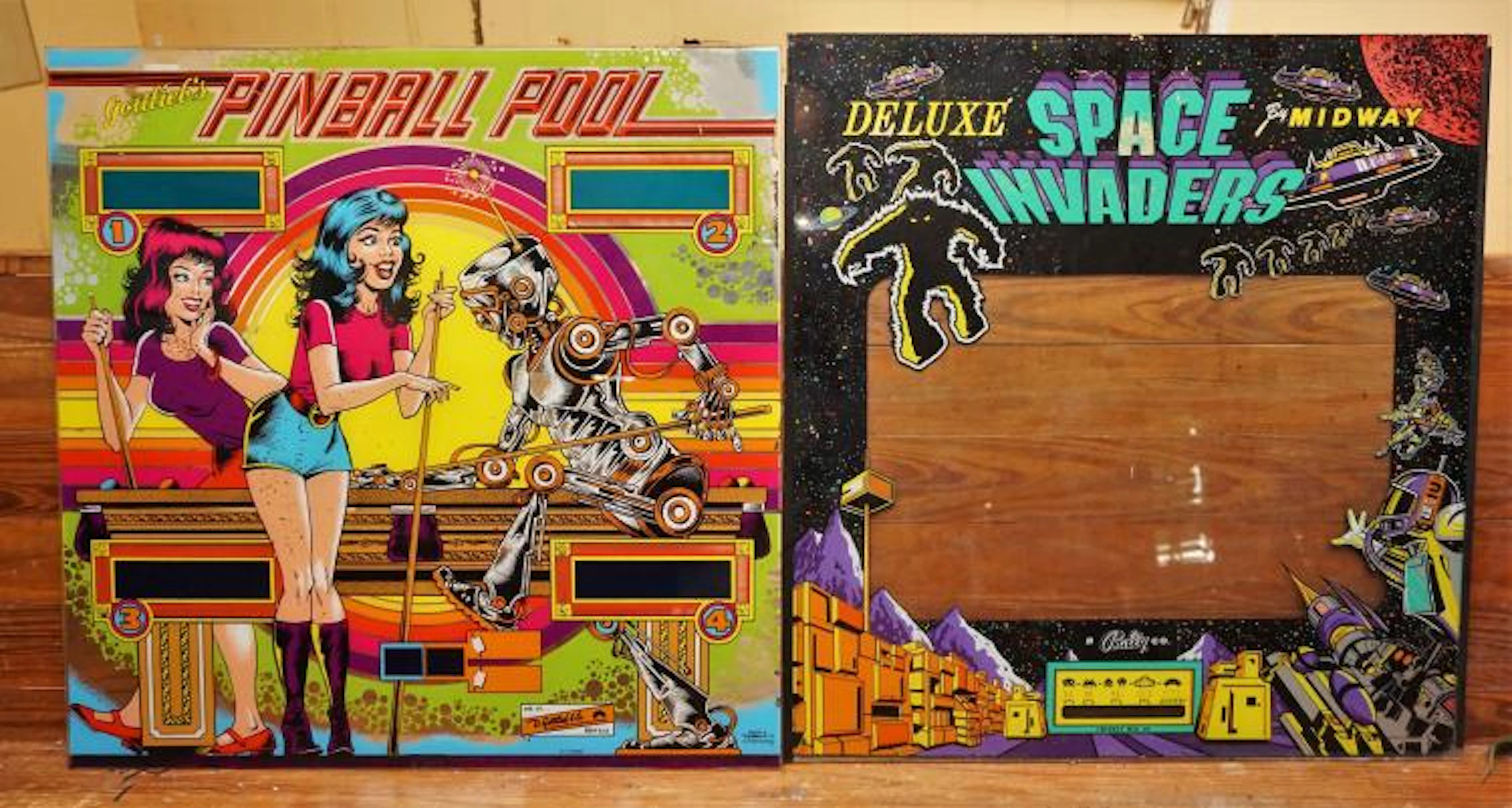 Pinball machine back glass