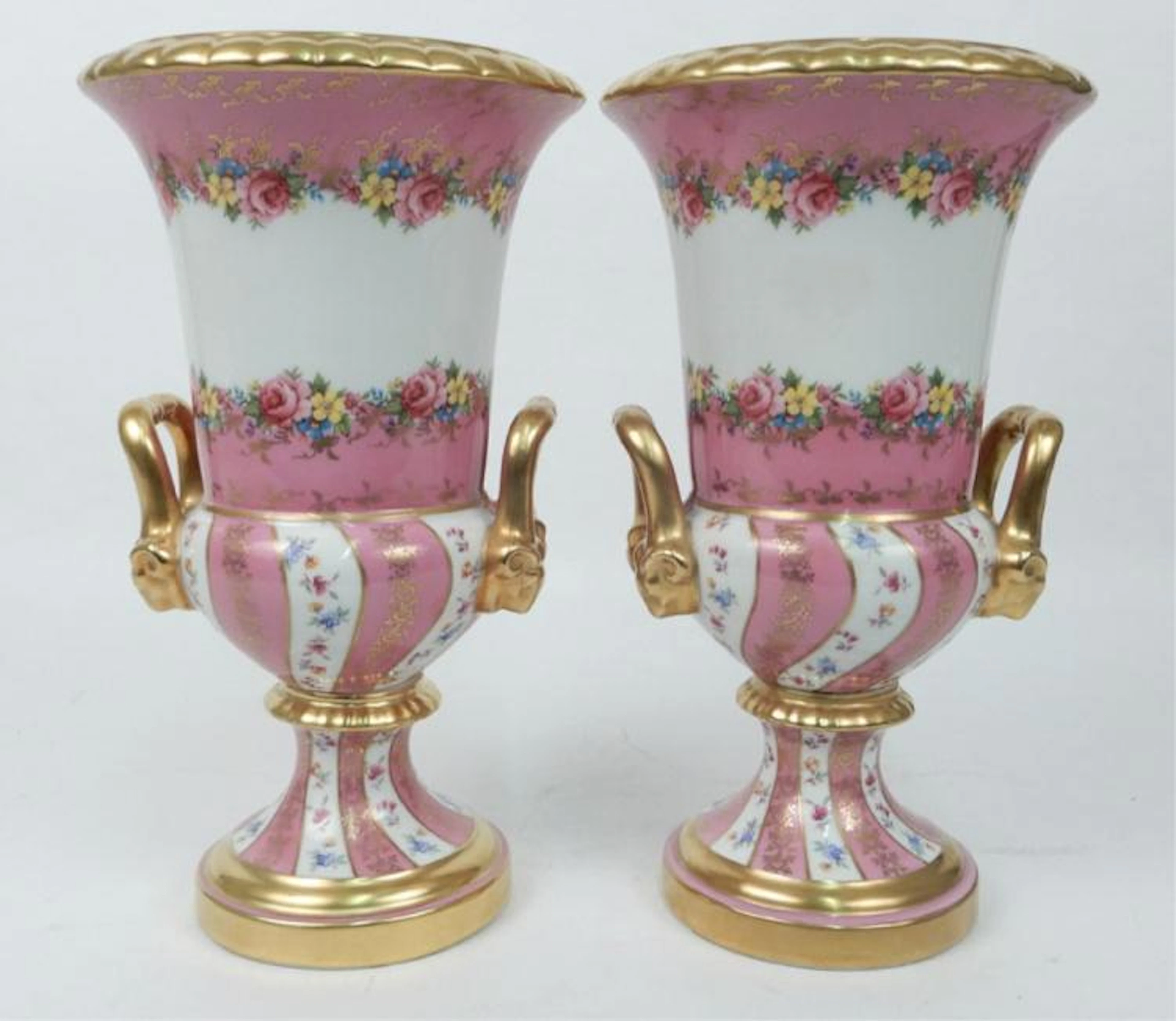 Pair of Bavaria porcelain urns