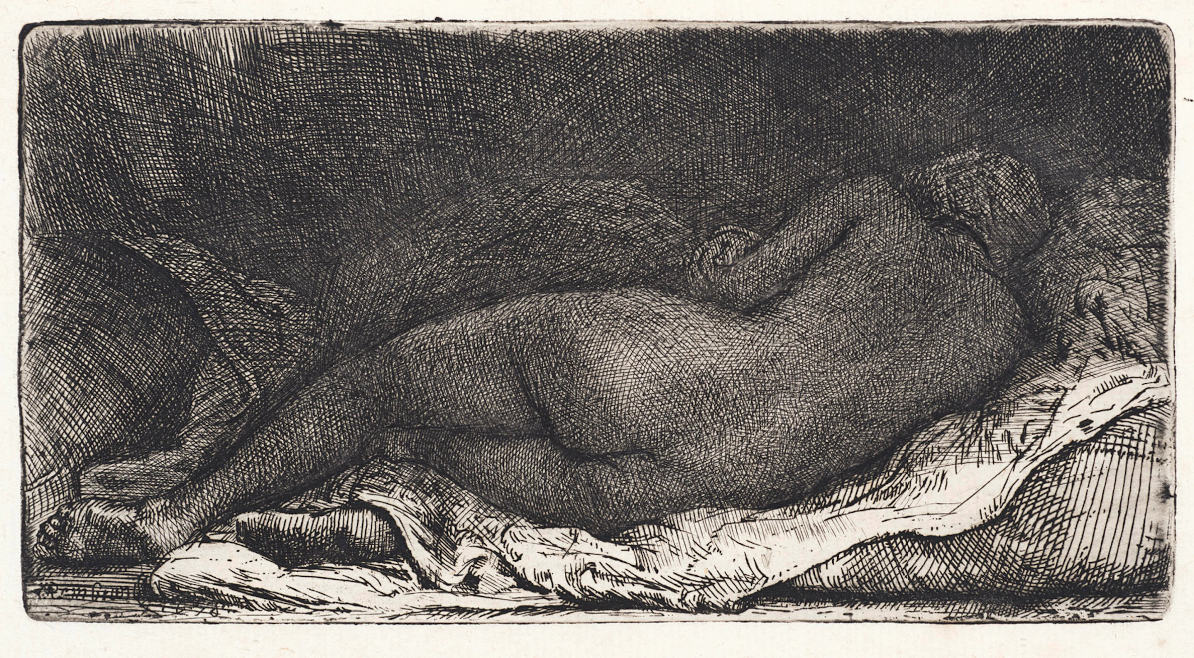 Rembrandt Harmensz. van Rijn (1606-1669) Négresse couchée. 1658. Eau-forte