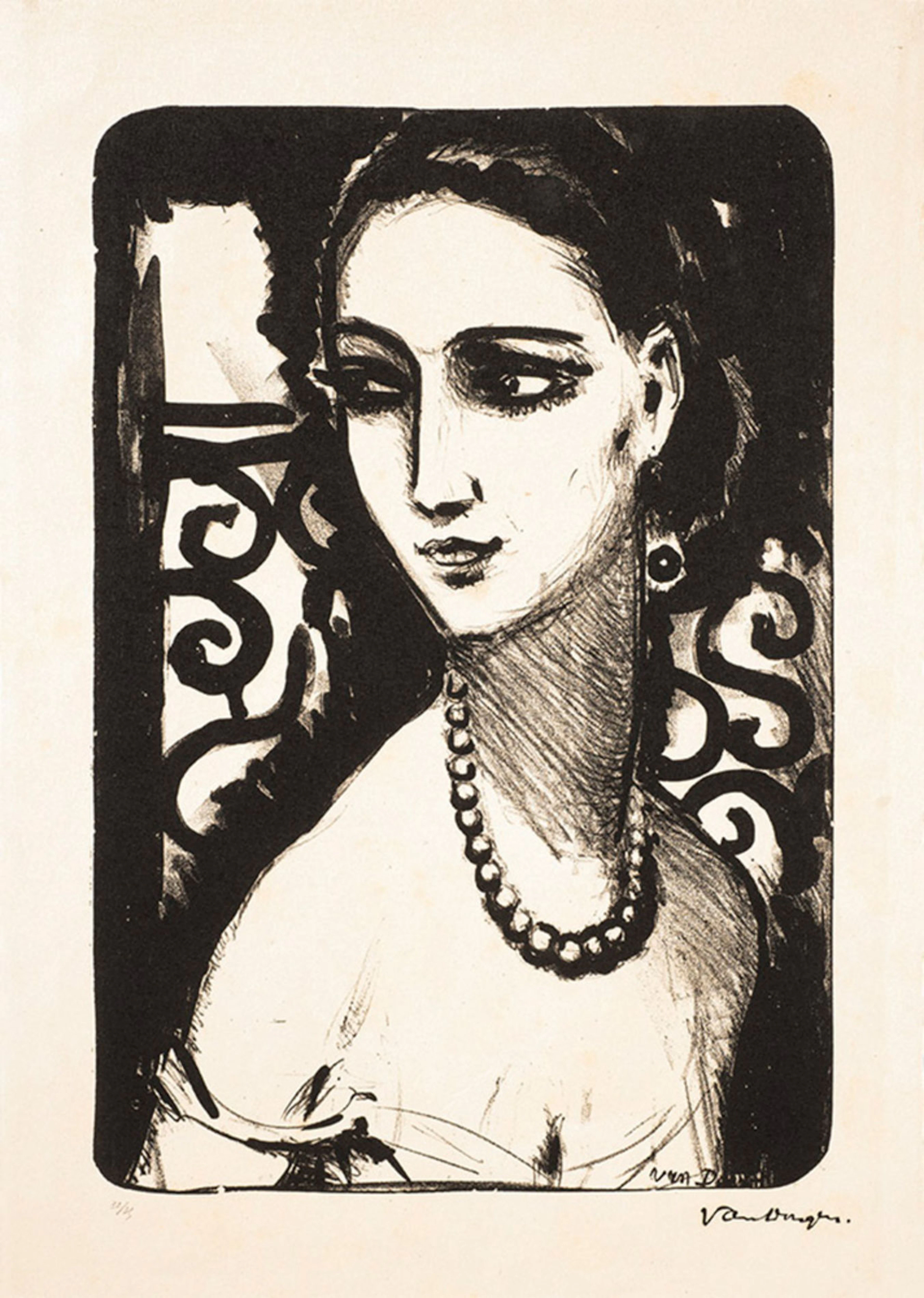 Kees van Dongen (1877-1968) 86	Le Collier de perles. 1924. Lithographie.