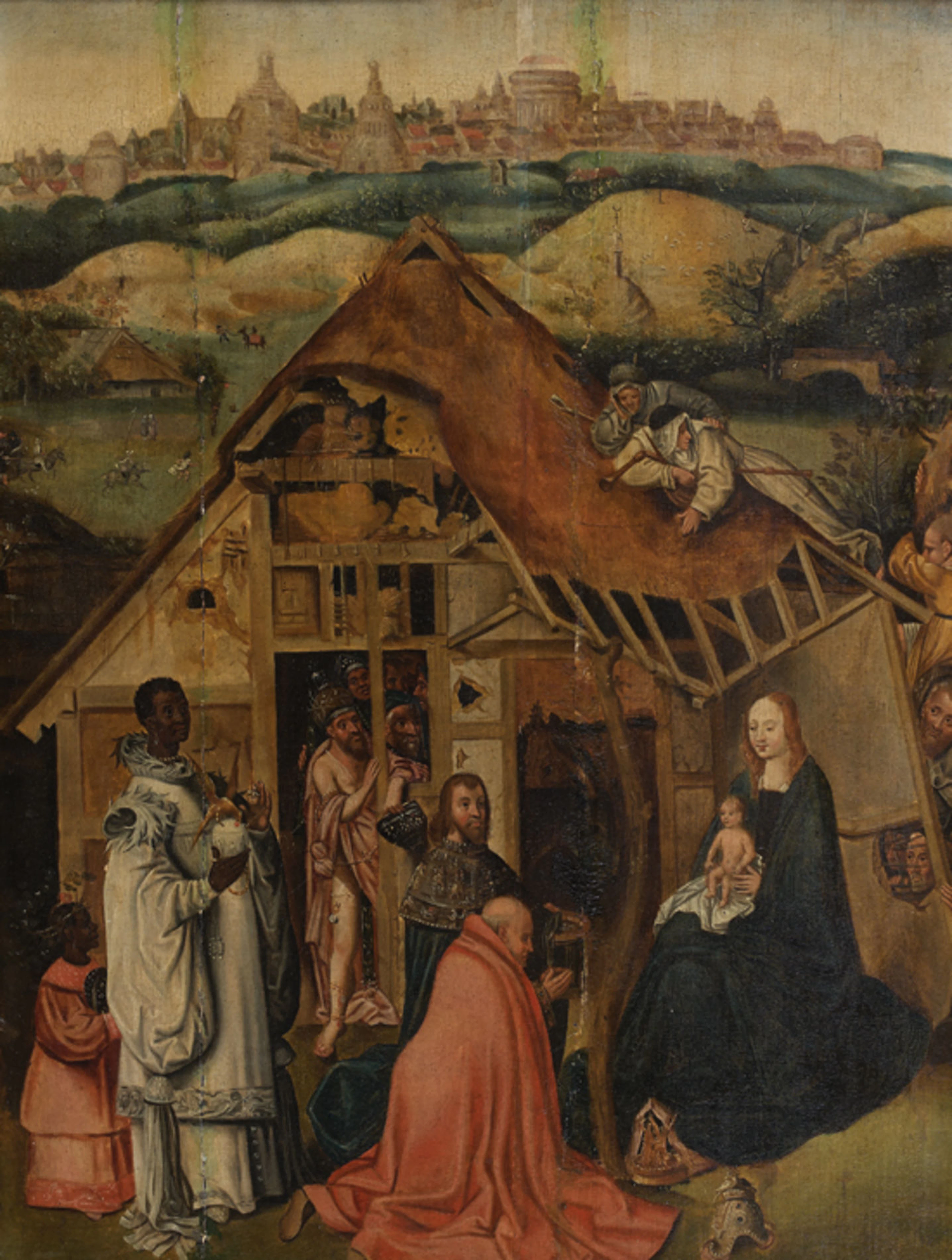 École HOLLANDAISE du XVIIe siècle, suiveur de Jérôme BOSCH L’Adoration